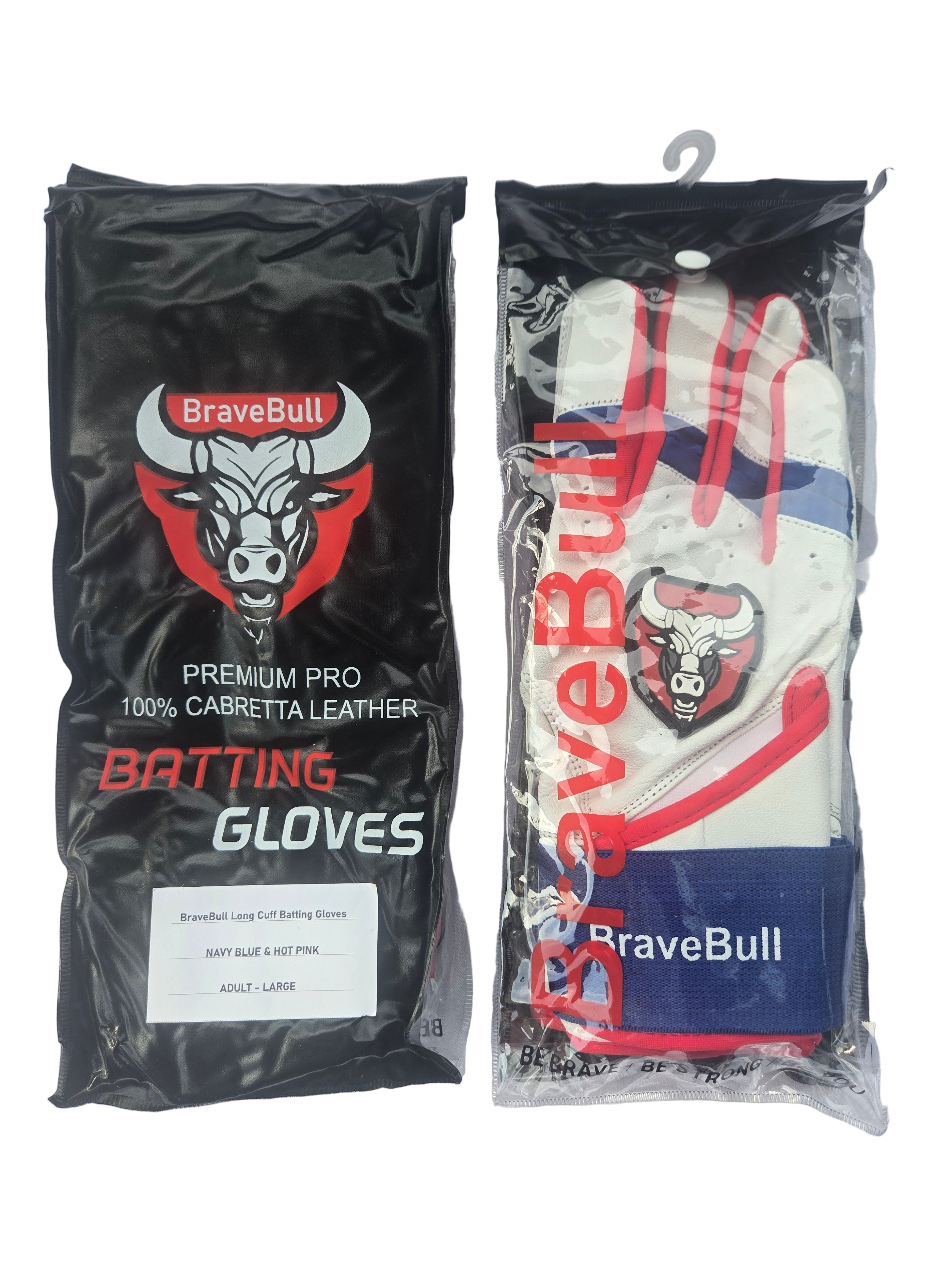 BraveBull Long Cuff Batting Gloves