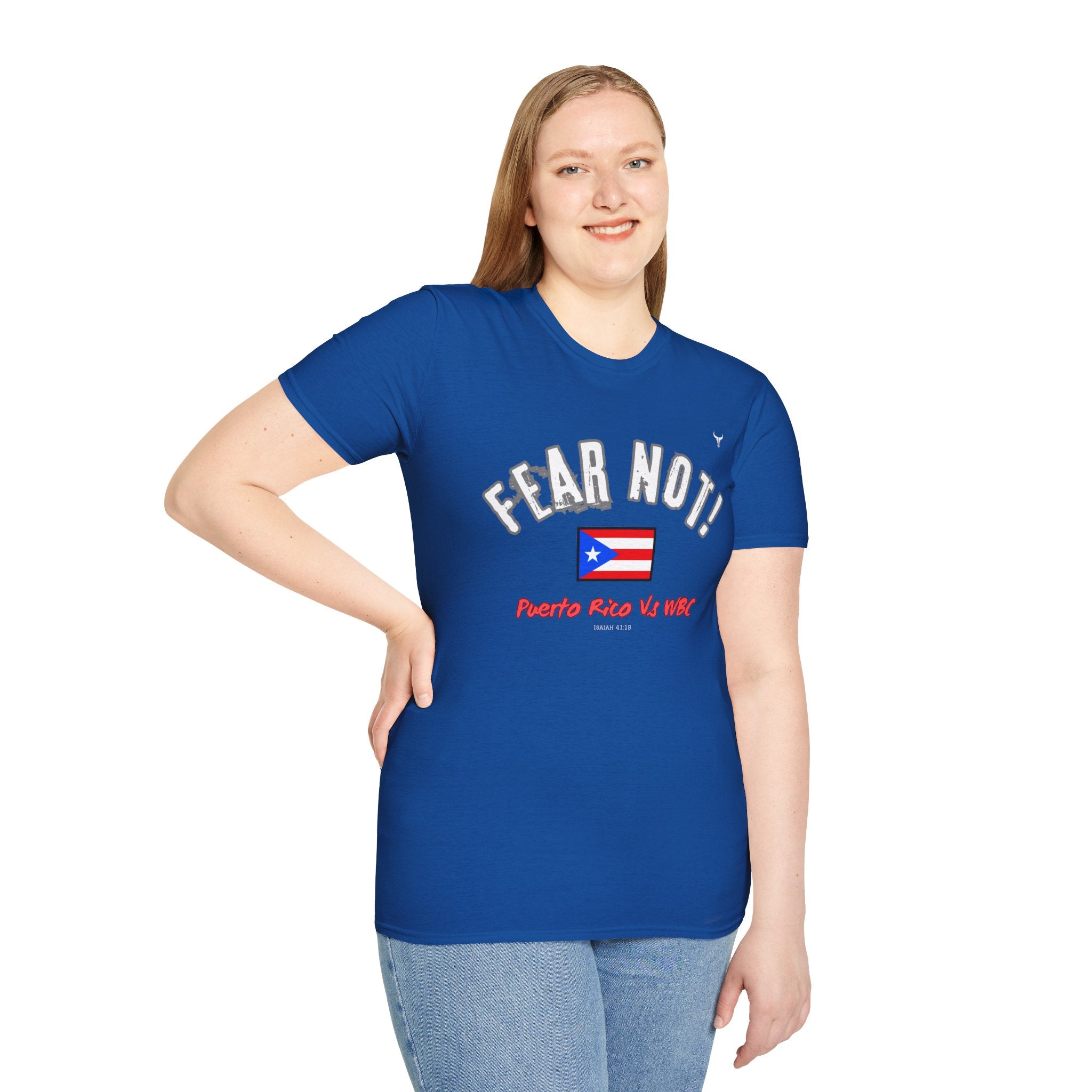 Fear Not Isaiah 4:10 Puerto Baseball Team T-Shirt