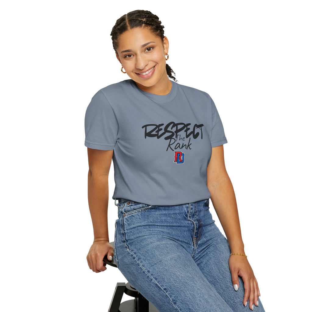 Respect the Rank Dominican Republic Baseball  Unisex Garment-Dyed T-shirt