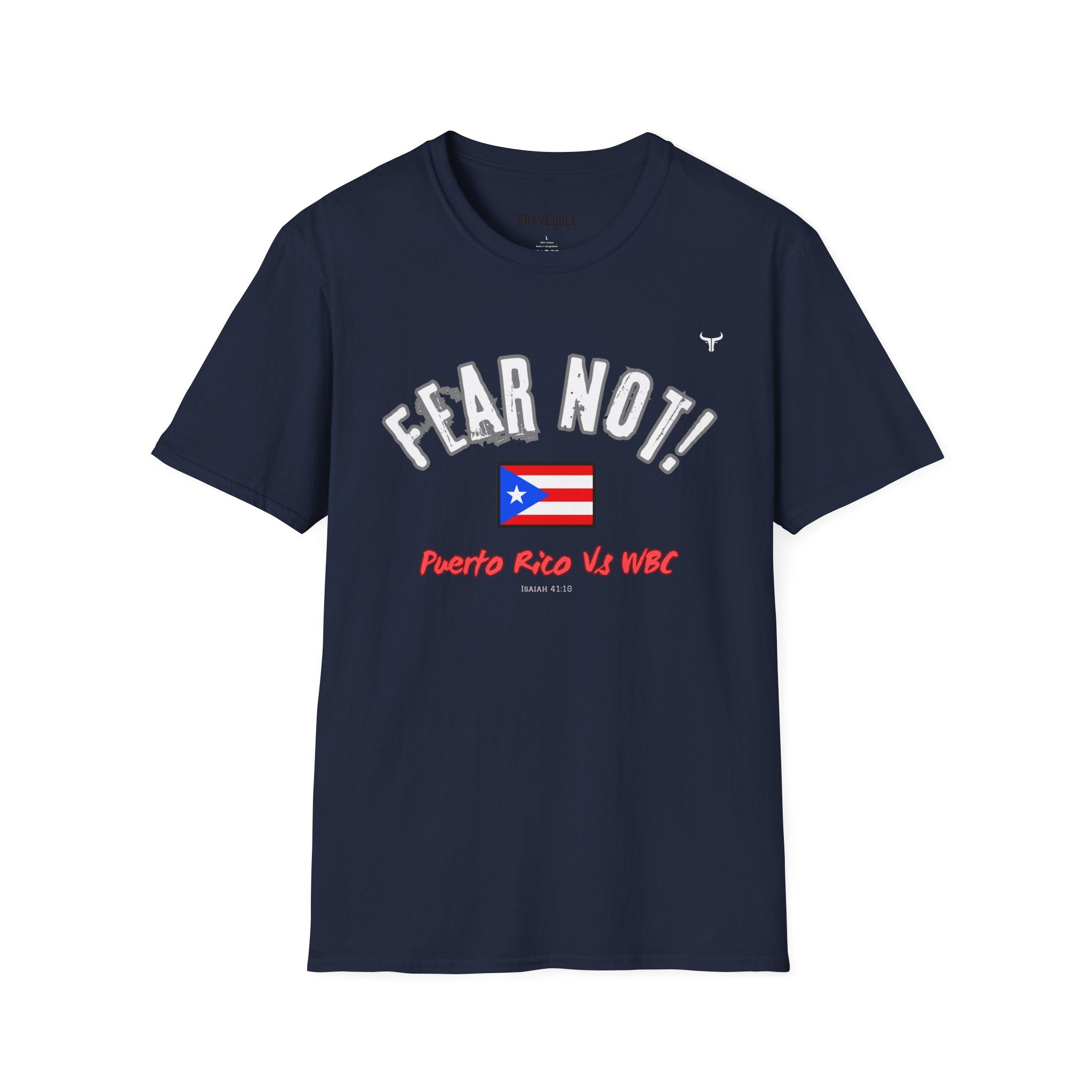 Fear Not Isaiah 4:10 Puerto Baseball Team T-Shirt