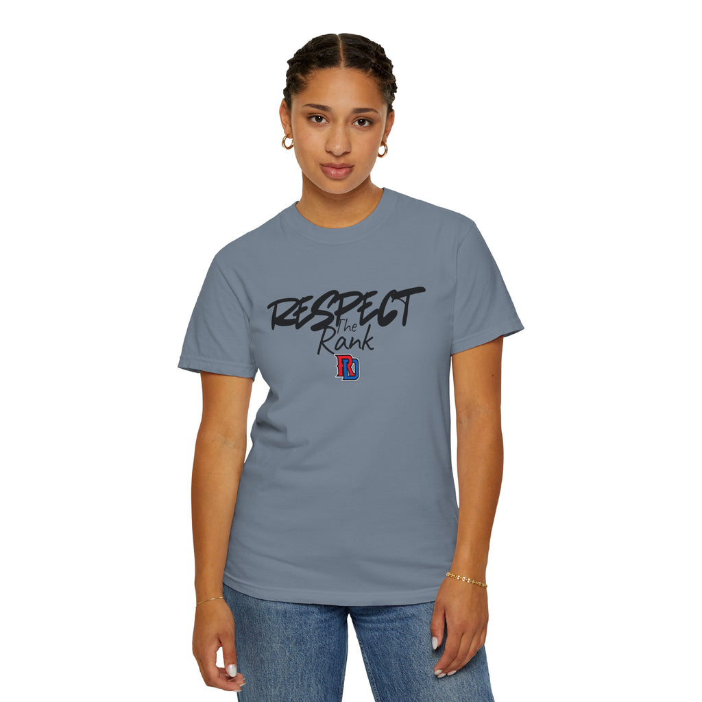 Respect the Rank Dominican Republic Baseball  Unisex Garment-Dyed T-shirt