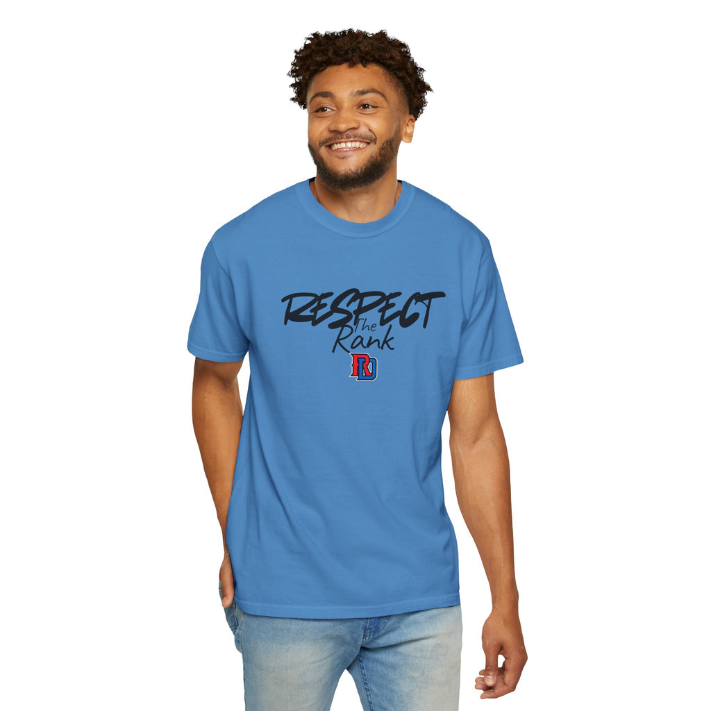 Respect the Rank Dominican Republic Baseball  Unisex Garment-Dyed T-shirt