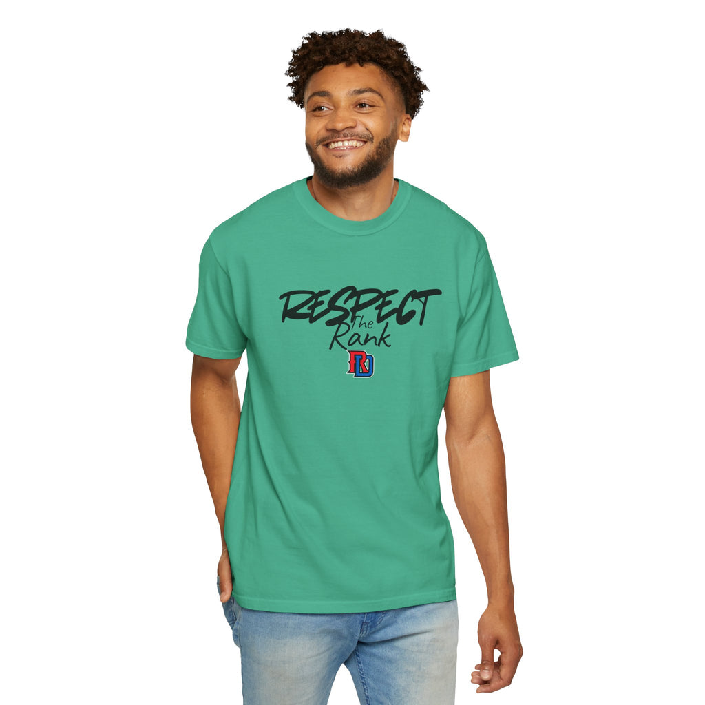 Respect the Rank Dominican Republic Baseball  Unisex Garment-Dyed T-shirt