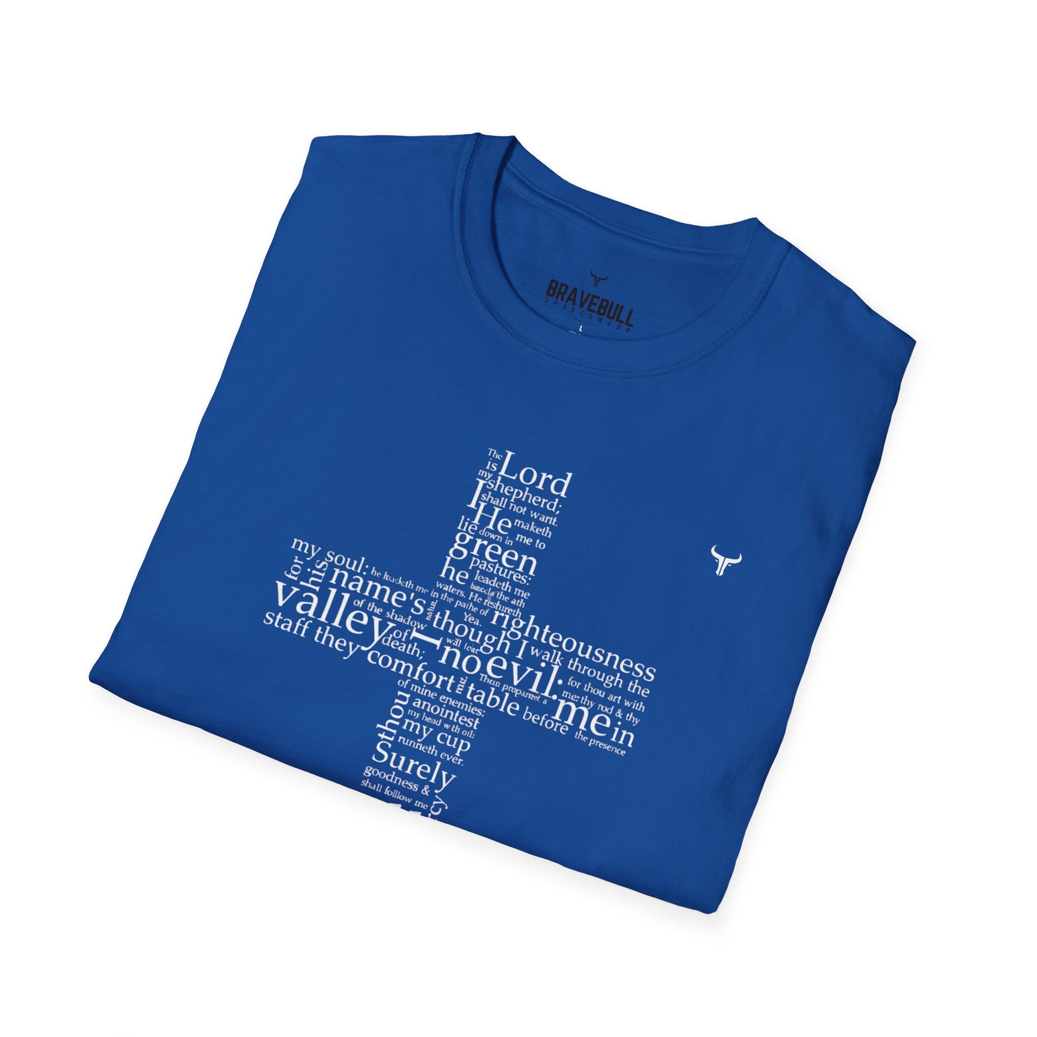 Psalm 23 Cross T-Shirt — "The Lord Is My Shepherd" Christian Tee
