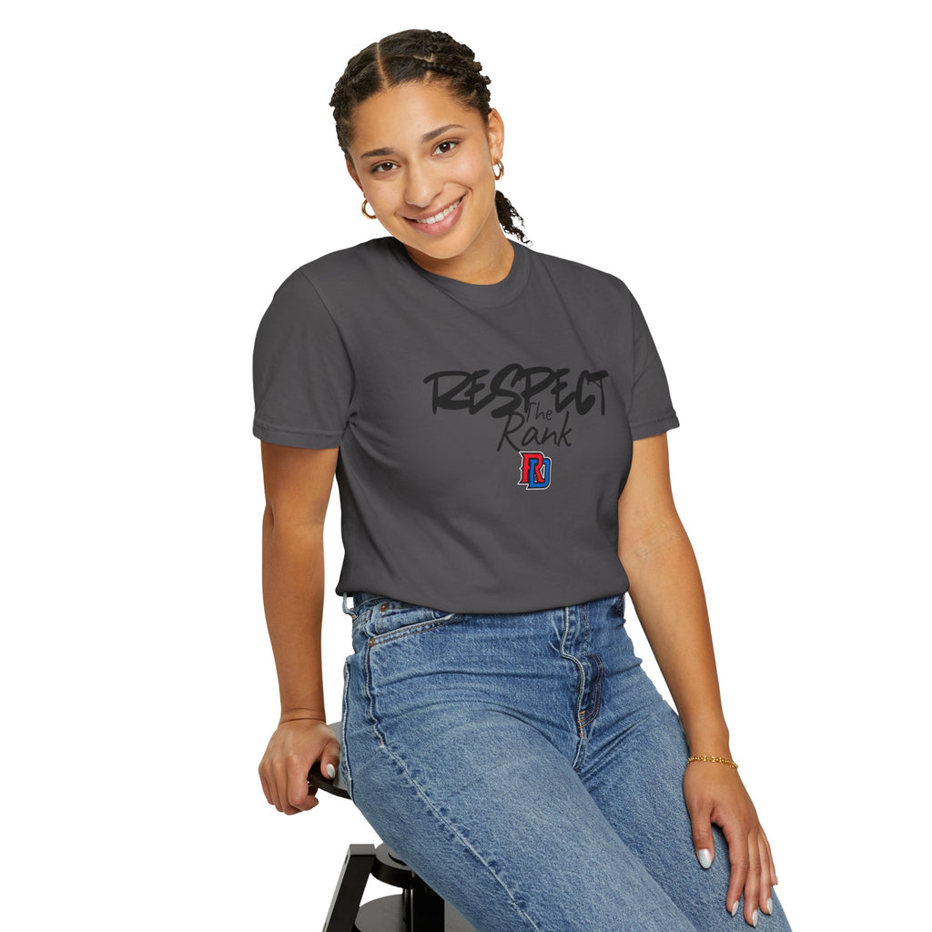 Respect the Rank Dominican Republic Baseball  Unisex Garment-Dyed T-shirt