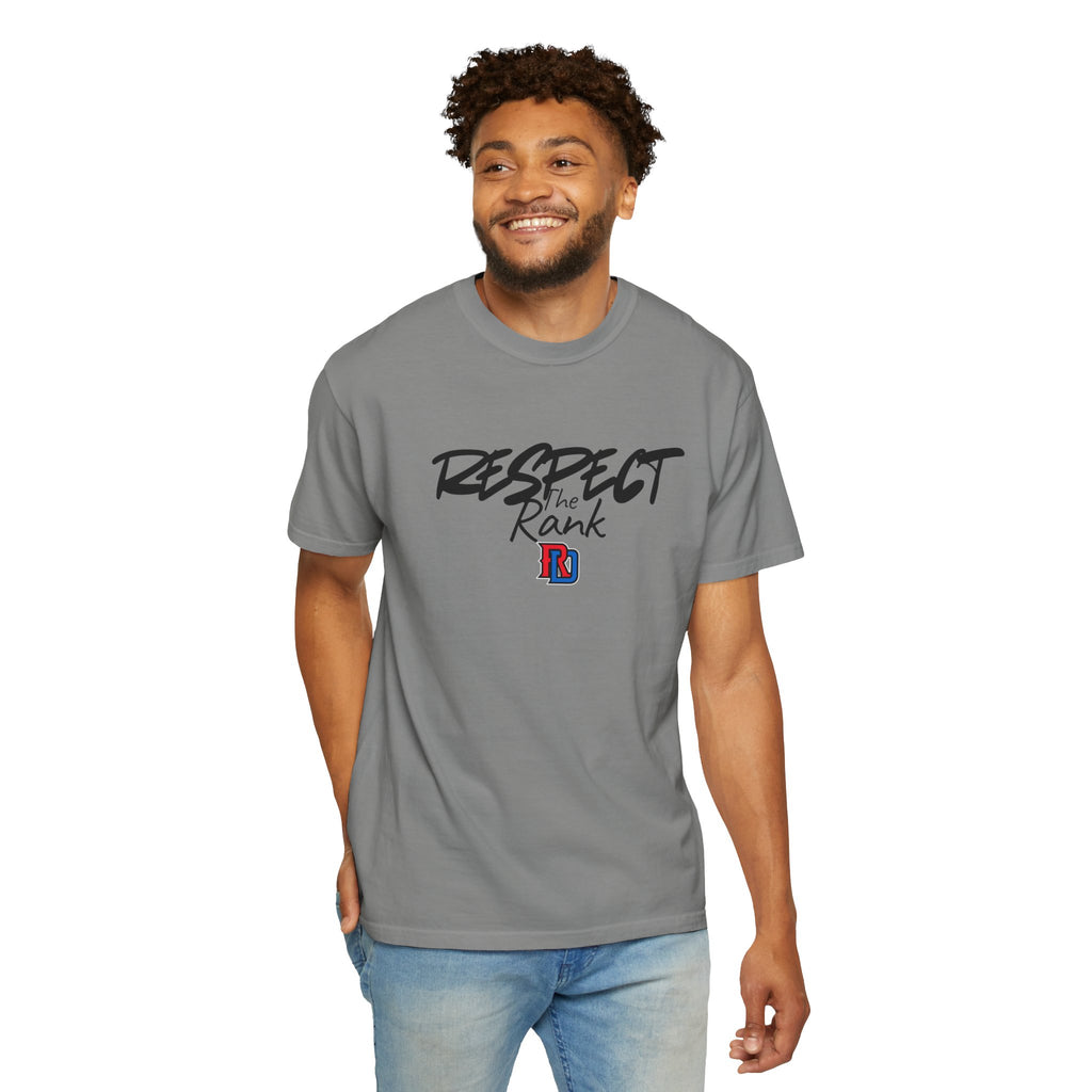 Respect the Rank Dominican Republic Baseball  Unisex Garment-Dyed T-shirt