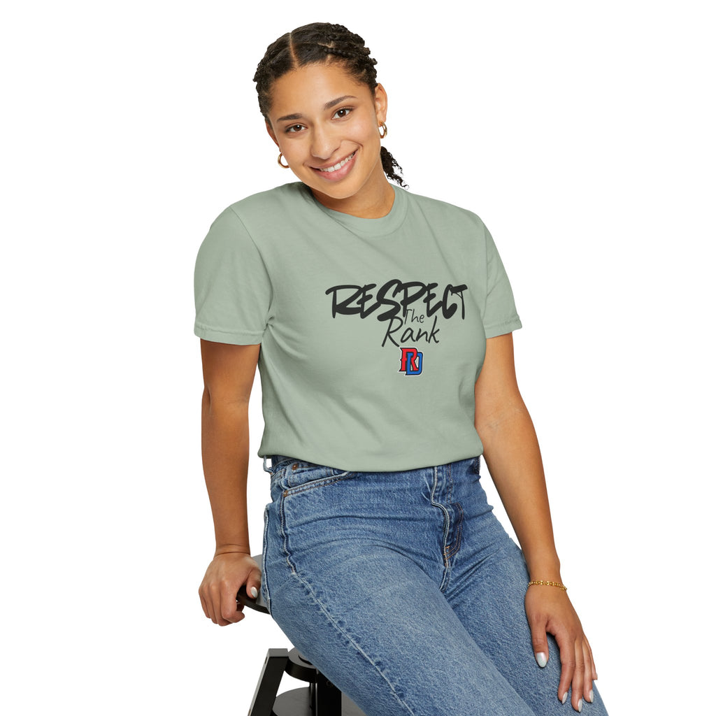 Respect the Rank Dominican Republic Baseball  Unisex Garment-Dyed T-shirt