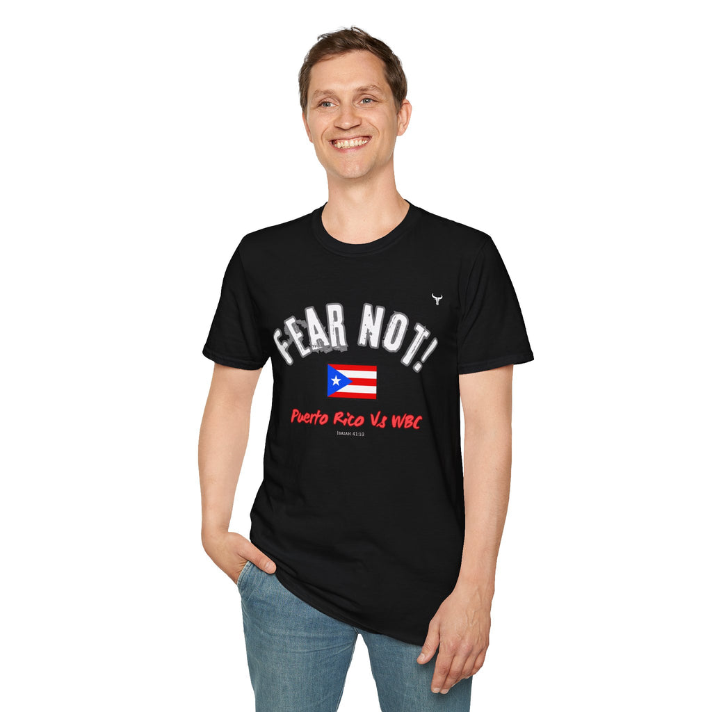 Fear Not Isaiah 4:10 Puerto Baseball Team T-Shirt