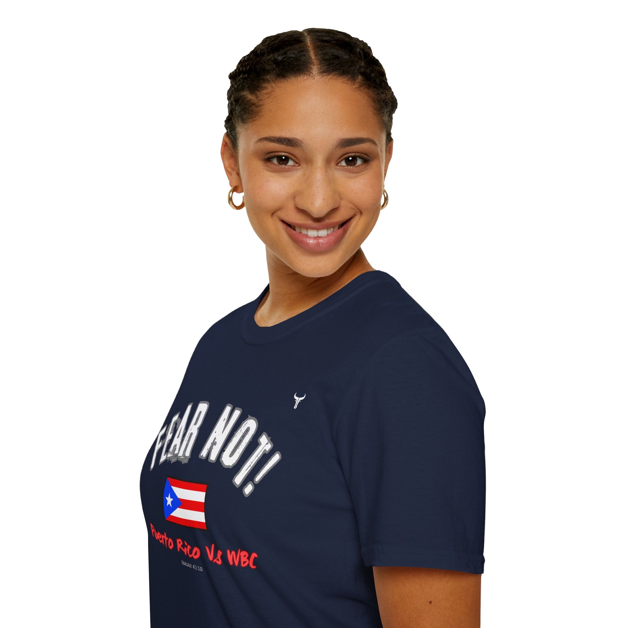 Fear Not Isaiah 4:10 Puerto Baseball Team T-Shirt