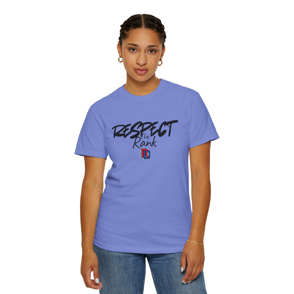 Respect the Rank Dominican Republic Baseball  Unisex Garment-Dyed T-shirt