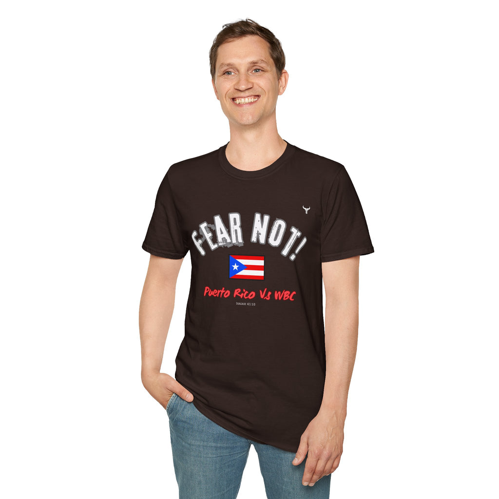 Fear Not Isaiah 4:10 Puerto Baseball Team T-Shirt