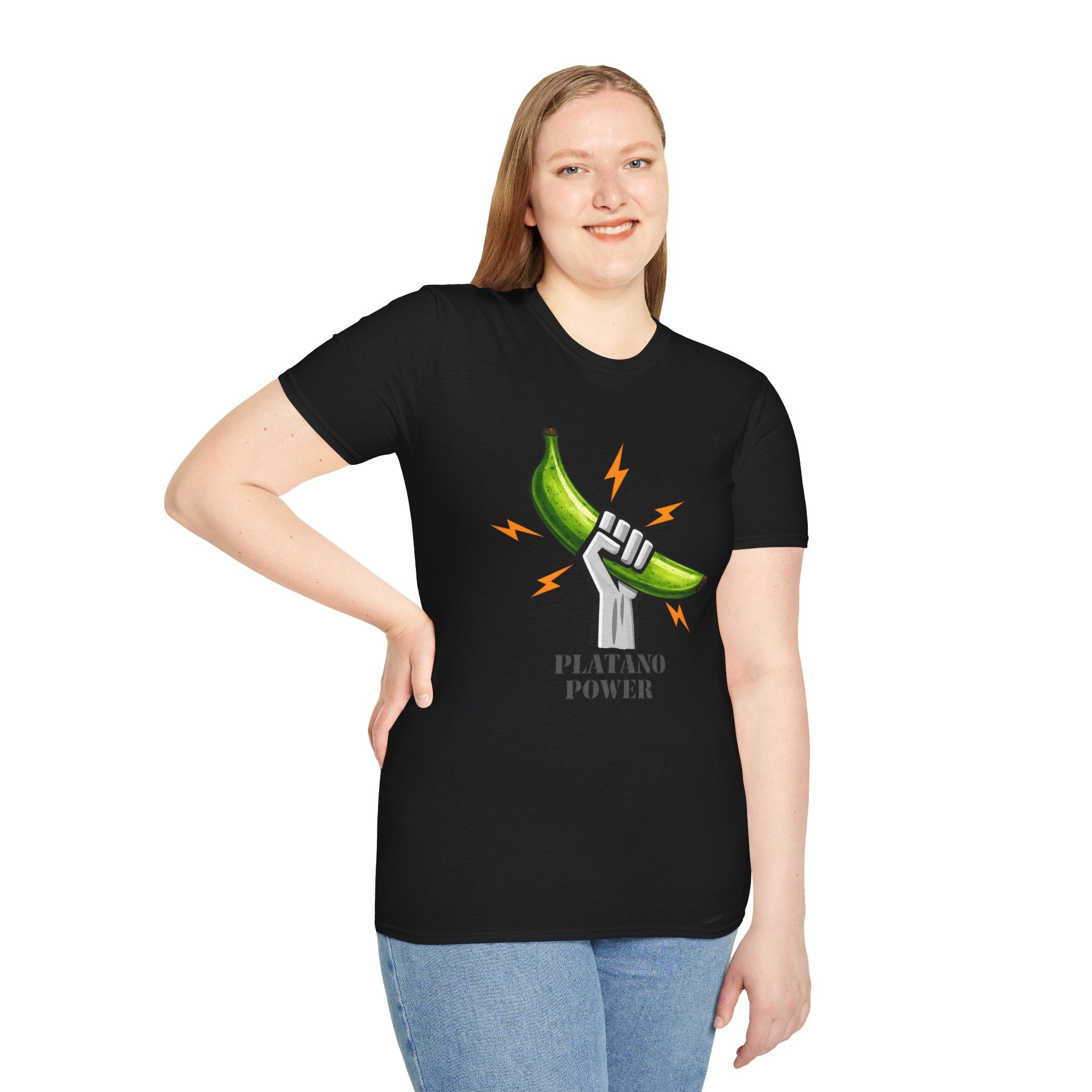 Platano Power T-Shirt – Celebrate Dominican Pride! Unisex Softstyle T-Shirt
