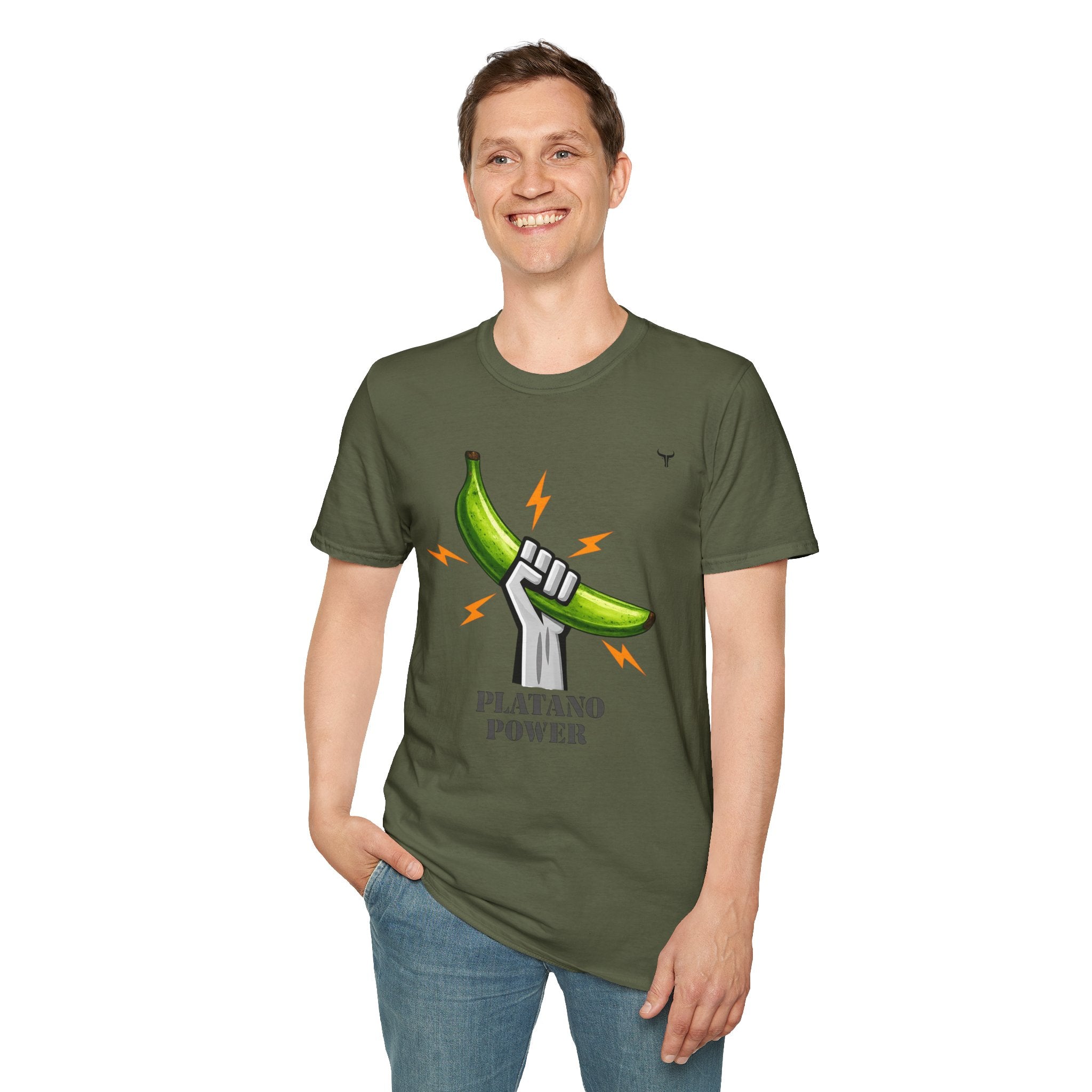 Platano Power T-Shirt – Celebrate Dominican Pride! Unisex Softstyle T-Shirt