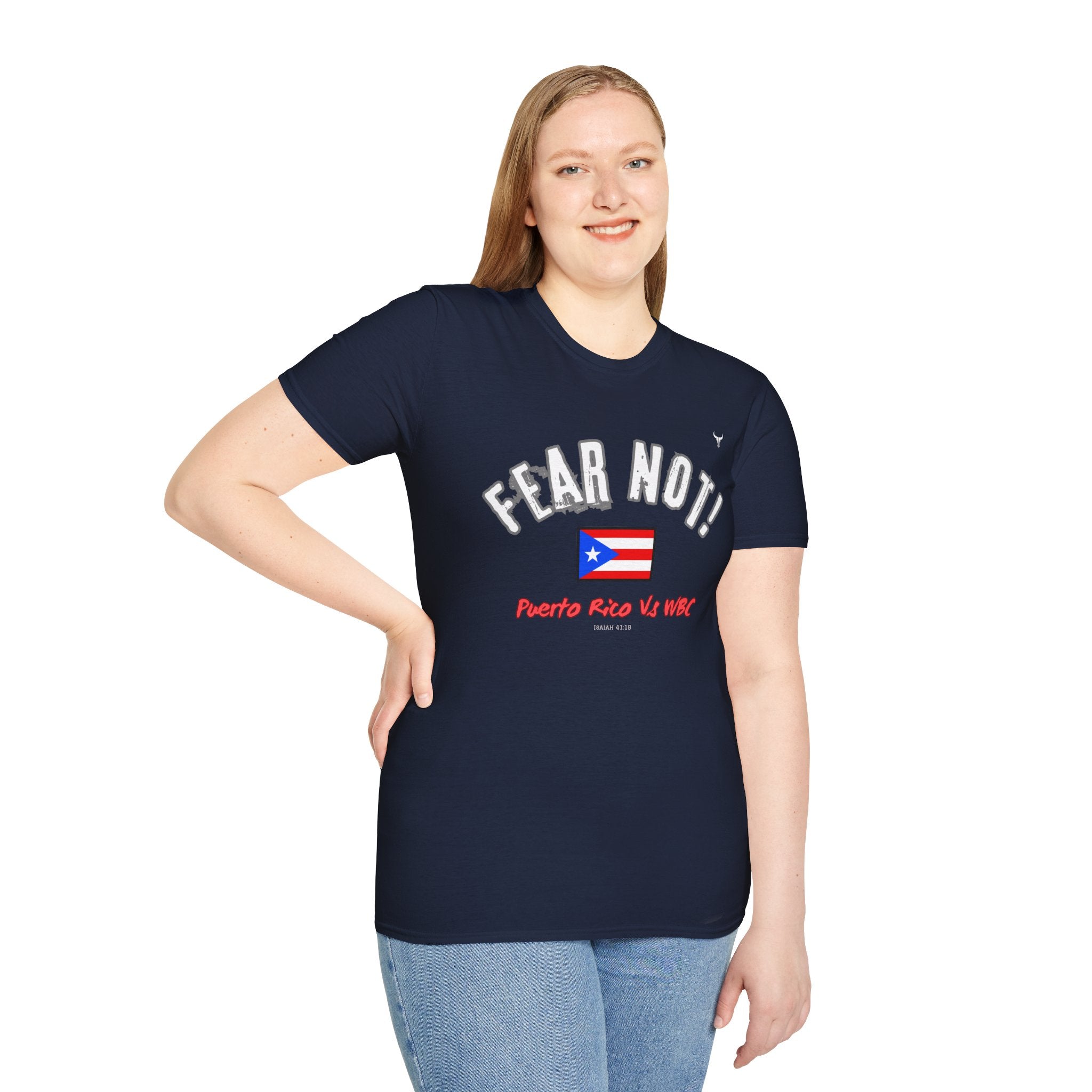 Fear Not Isaiah 4:10 Puerto Baseball Team T-Shirt