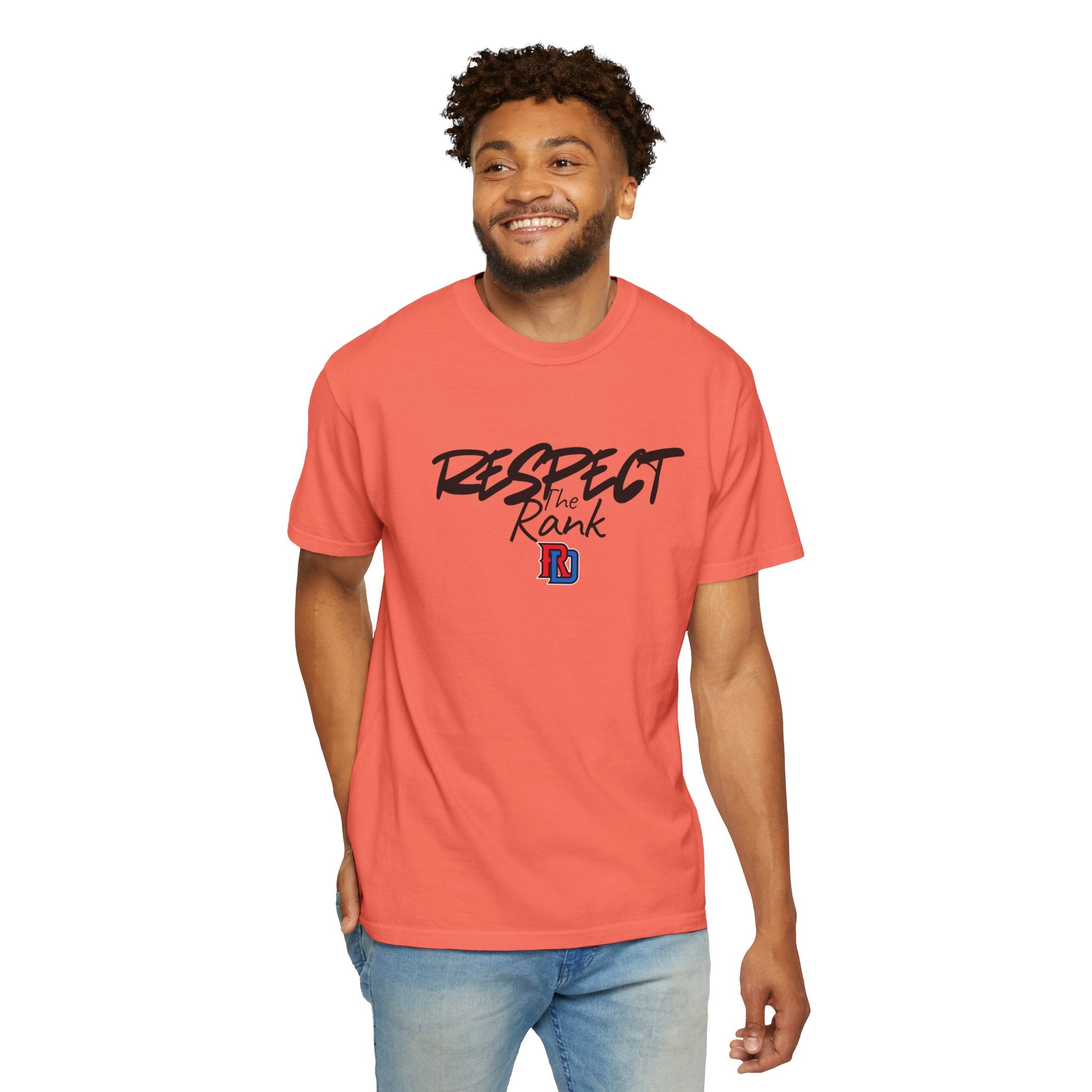 Respect the Rank Dominican Republic Baseball  Unisex Garment-Dyed T-shirt