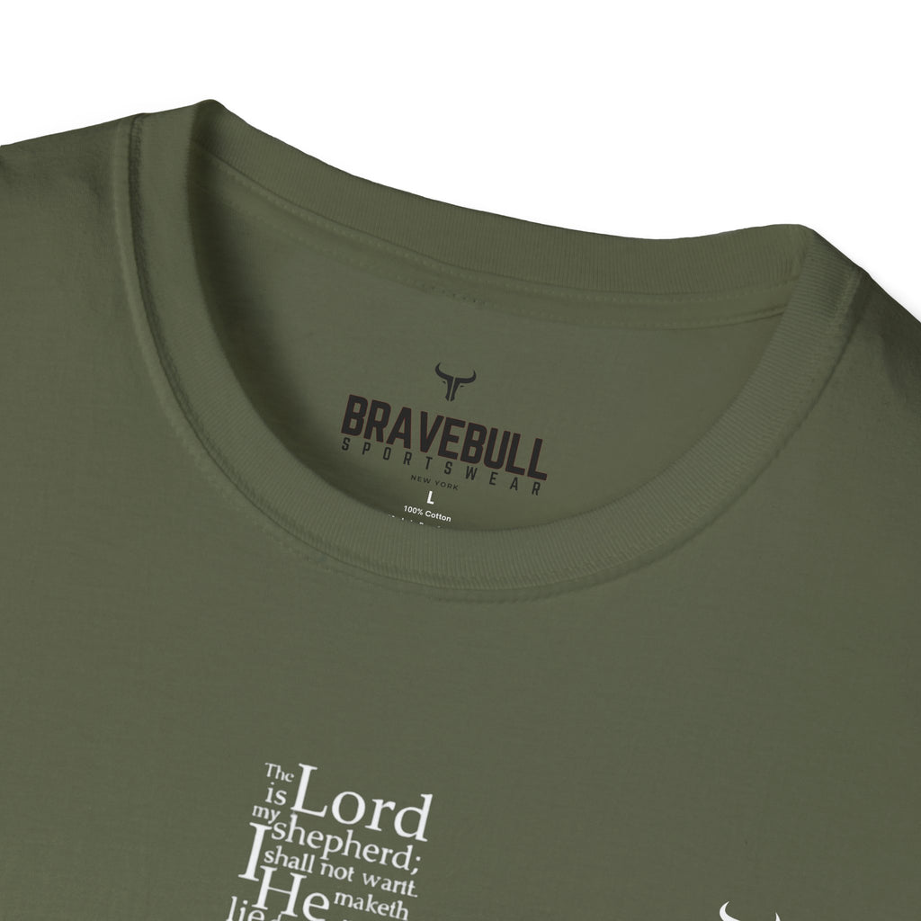 Psalm 23 Cross T-Shirt — "The Lord Is My Shepherd" Christian Tee