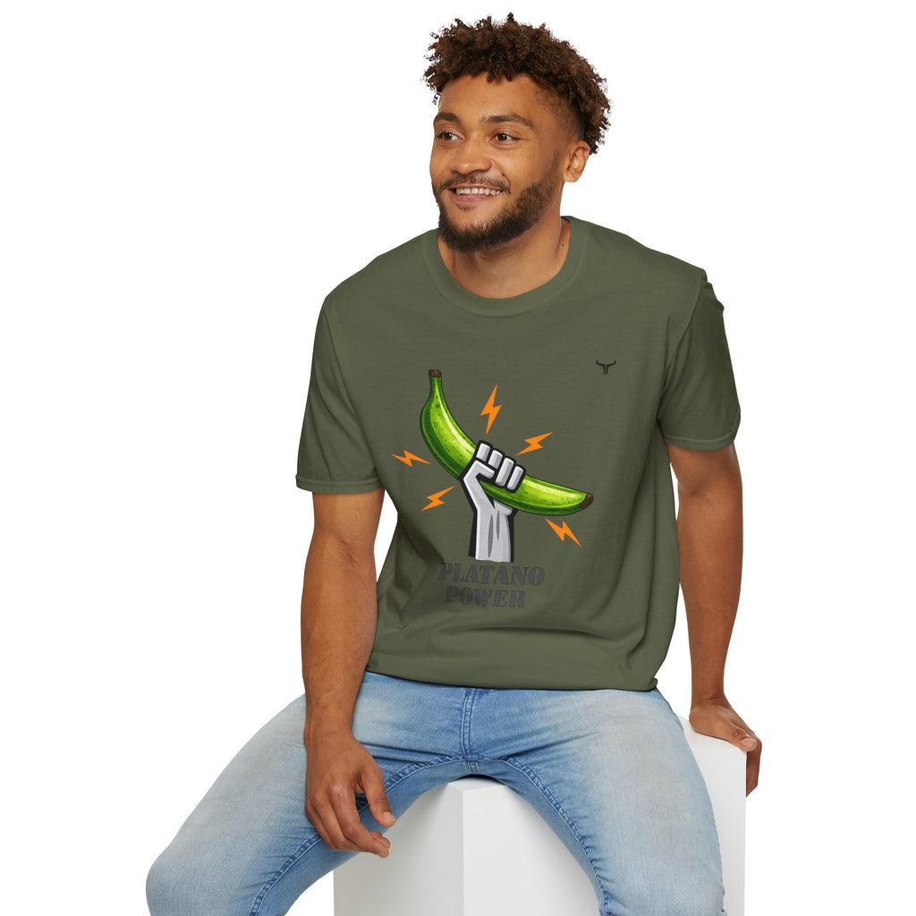 Platano Power T-Shirt – Celebrate Dominican Pride! Unisex Softstyle T-Shirt
