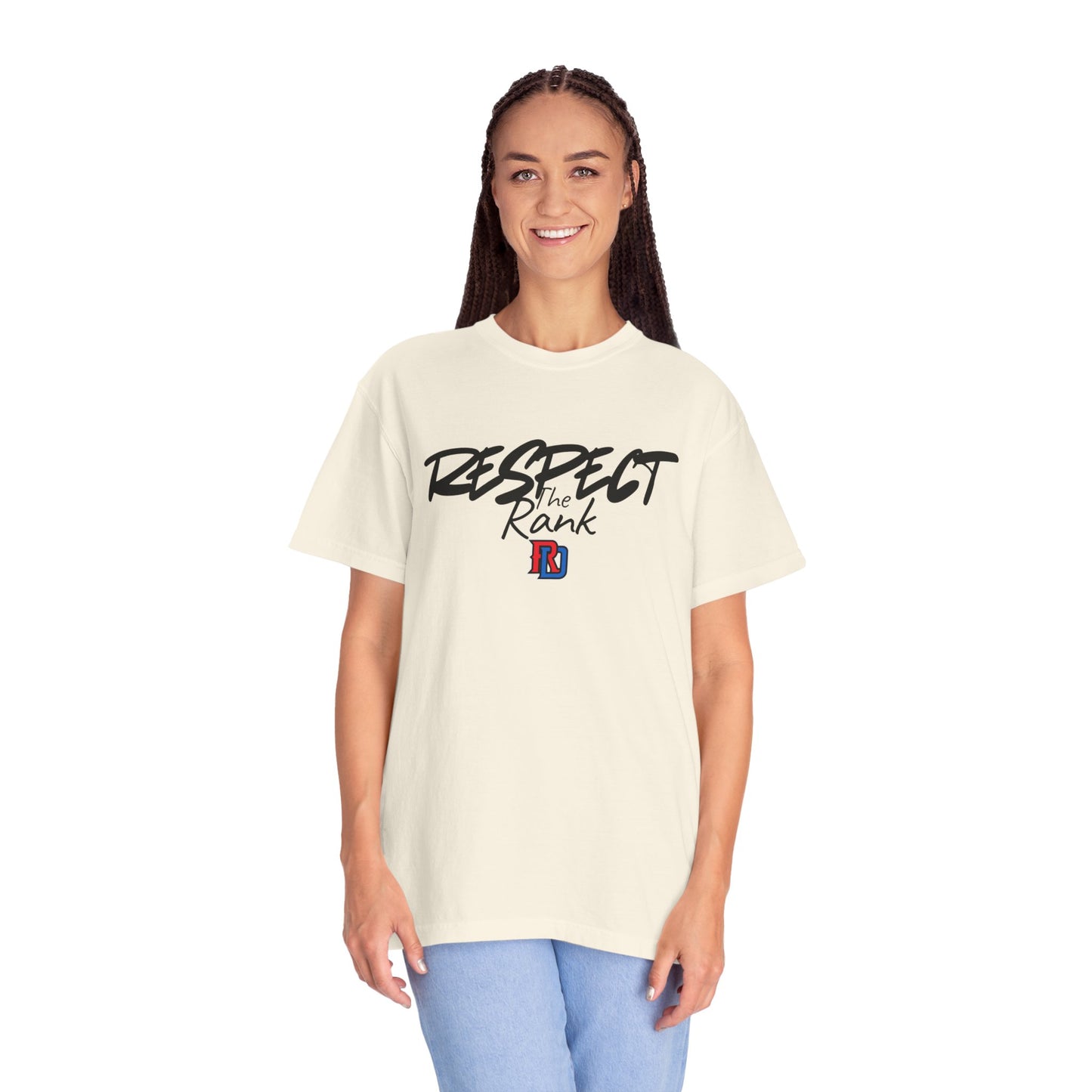 Respect the Rank Dominican Republic Baseball  Unisex Garment-Dyed T-shirt