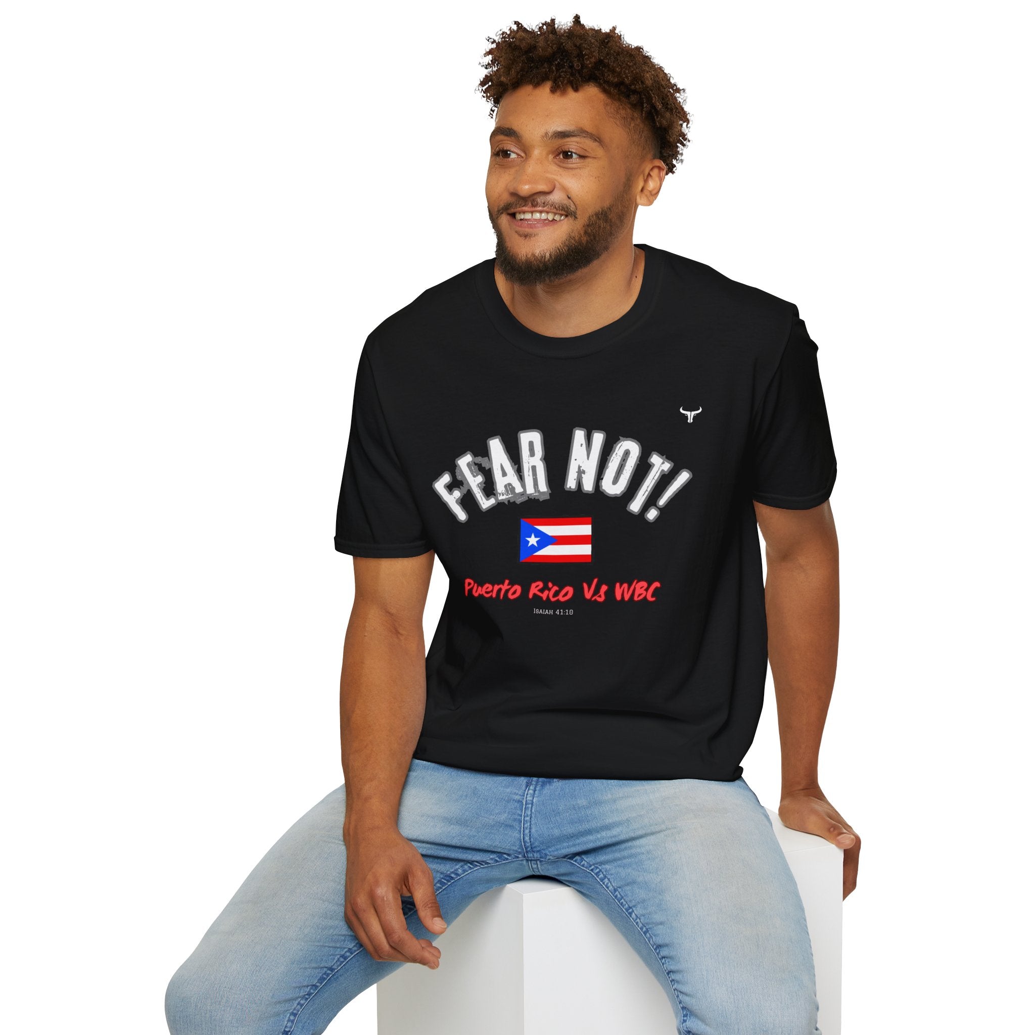 Fear Not Isaiah 4:10 Puerto Baseball Team T-Shirt