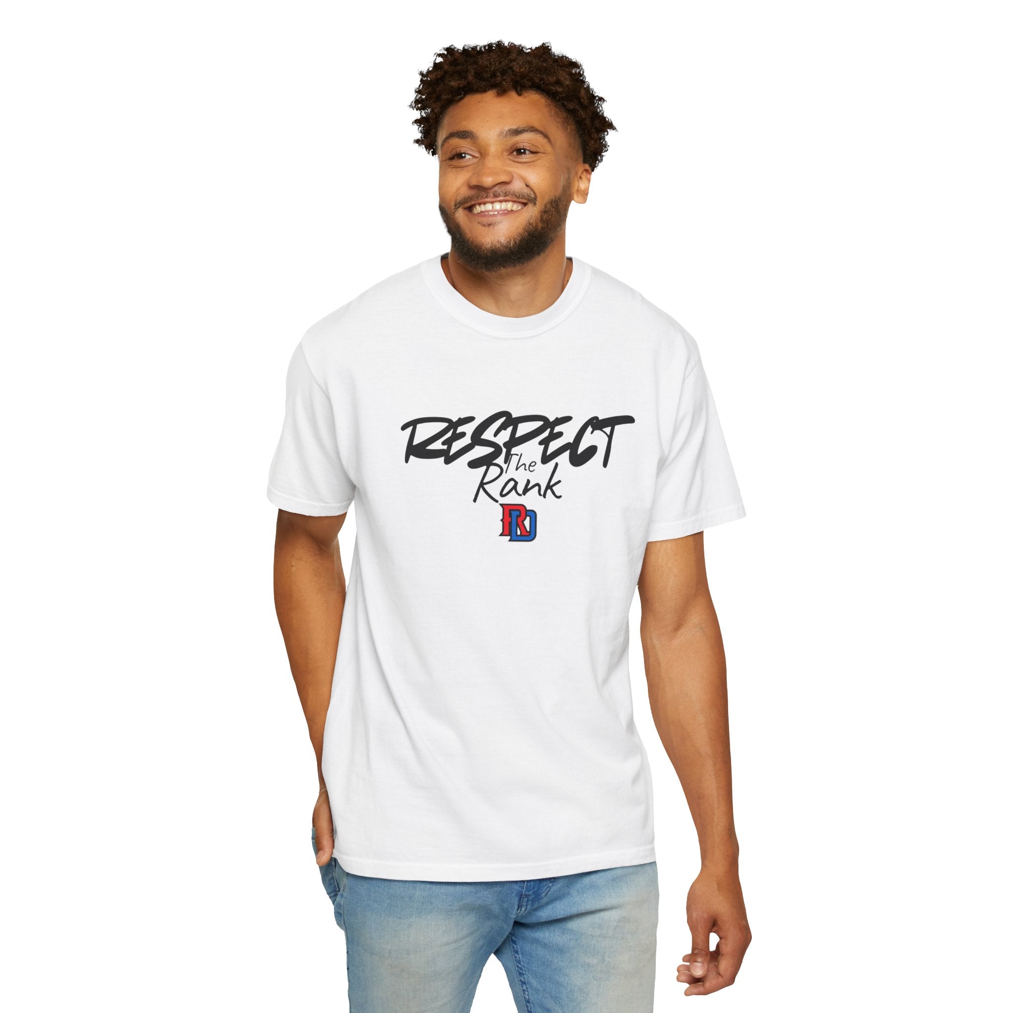 Respect the Rank Dominican Republic Baseball  Unisex Garment-Dyed T-shirt