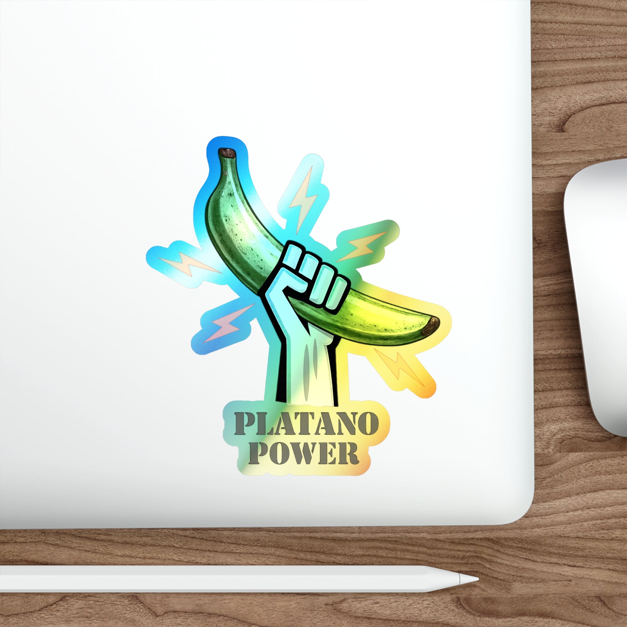 Platano power Holographic Die-cut Stickers