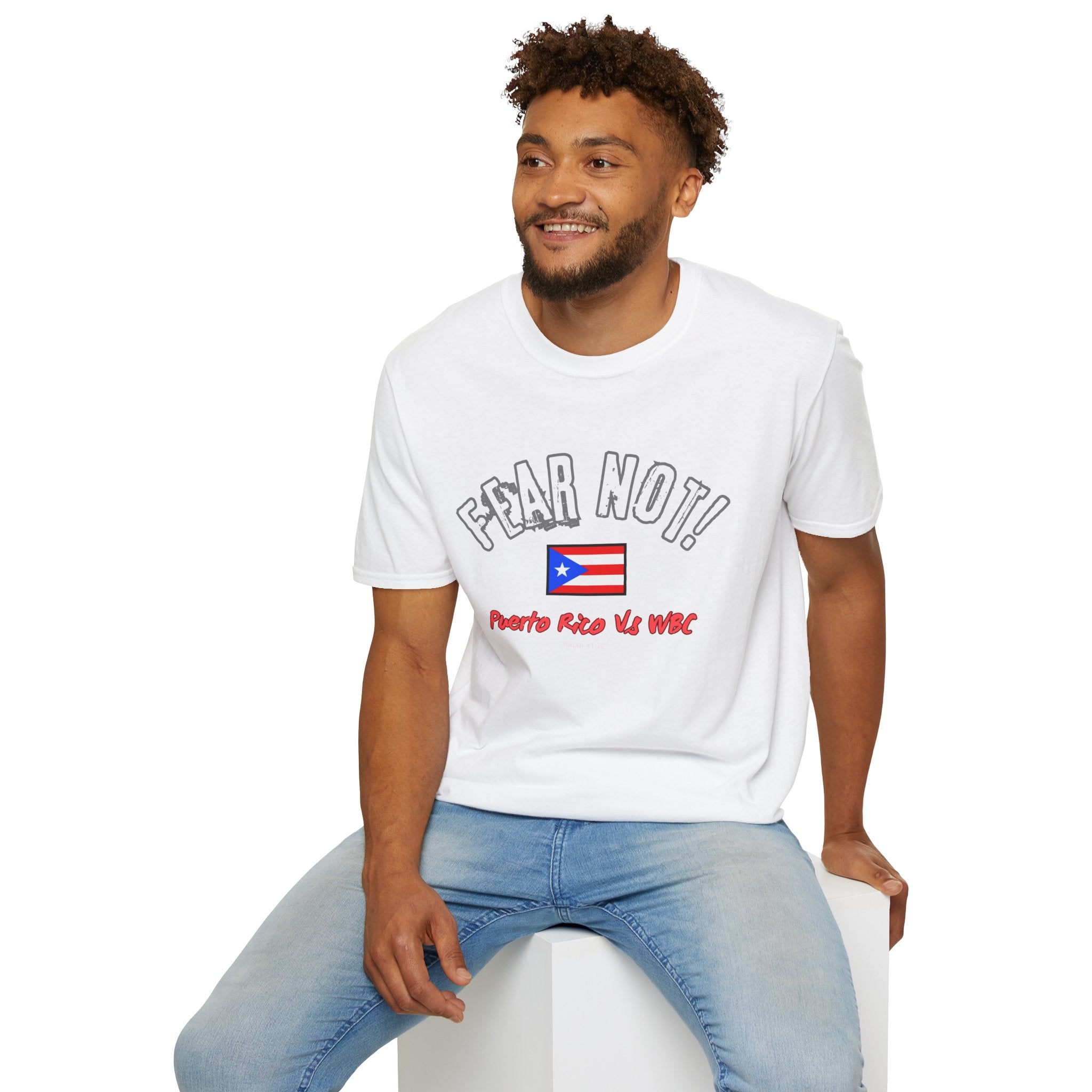 Fear Not Isaiah 4:10 Puerto Baseball Team T-Shirt