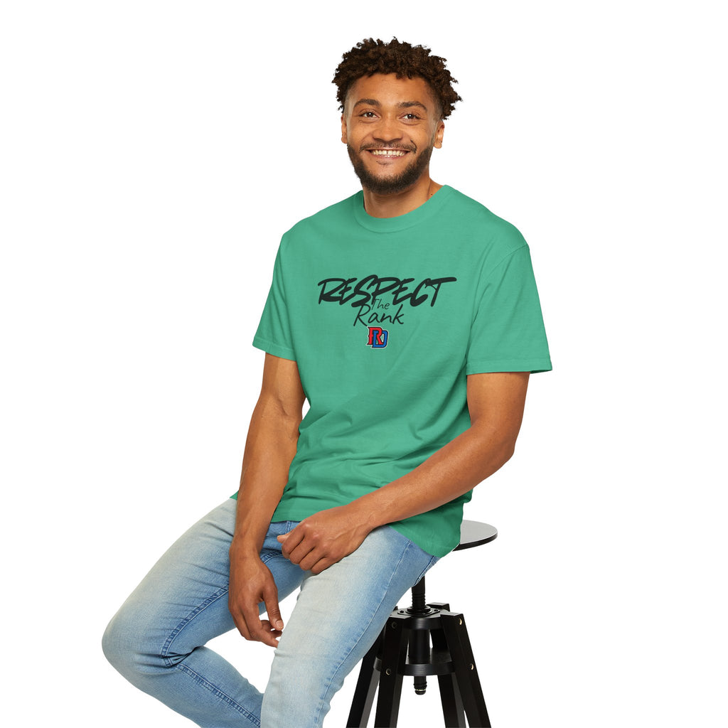 Respect the Rank Dominican Republic Baseball  Unisex Garment-Dyed T-shirt