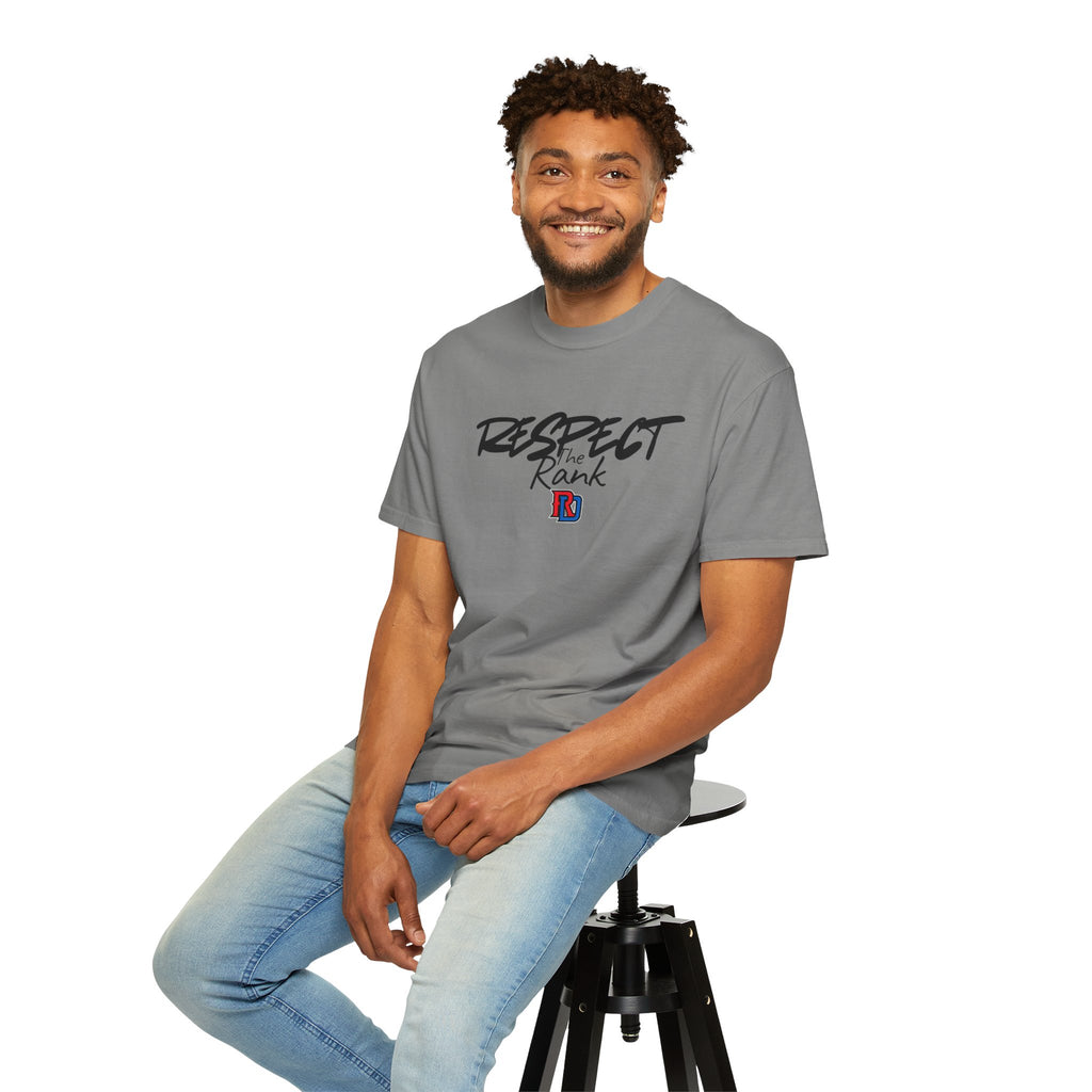 Respect the Rank Dominican Republic Baseball  Unisex Garment-Dyed T-shirt