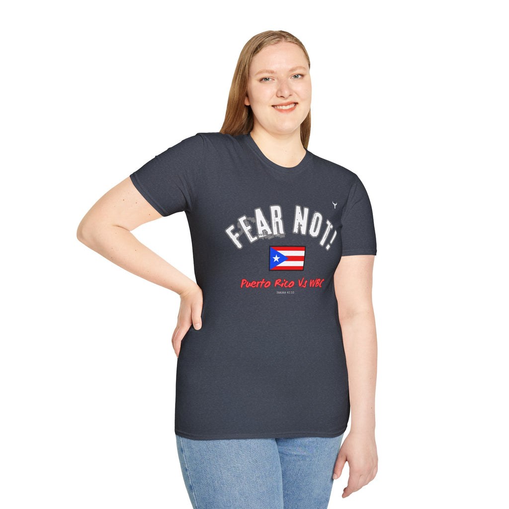 Fear Not Isaiah 4:10 Puerto Baseball Team T-Shirt