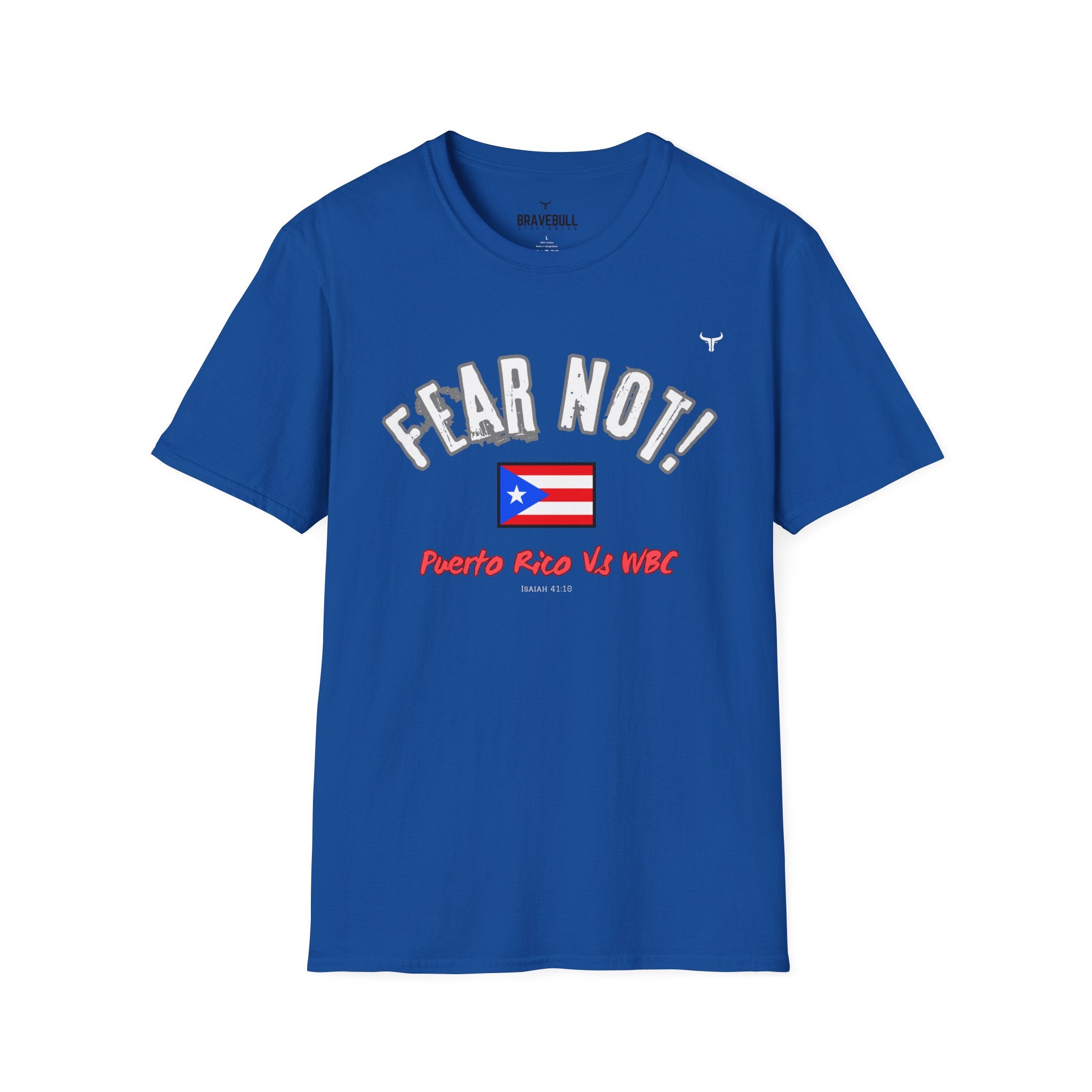 Fear Not Isaiah 4:10 Puerto Baseball Team T-Shirt