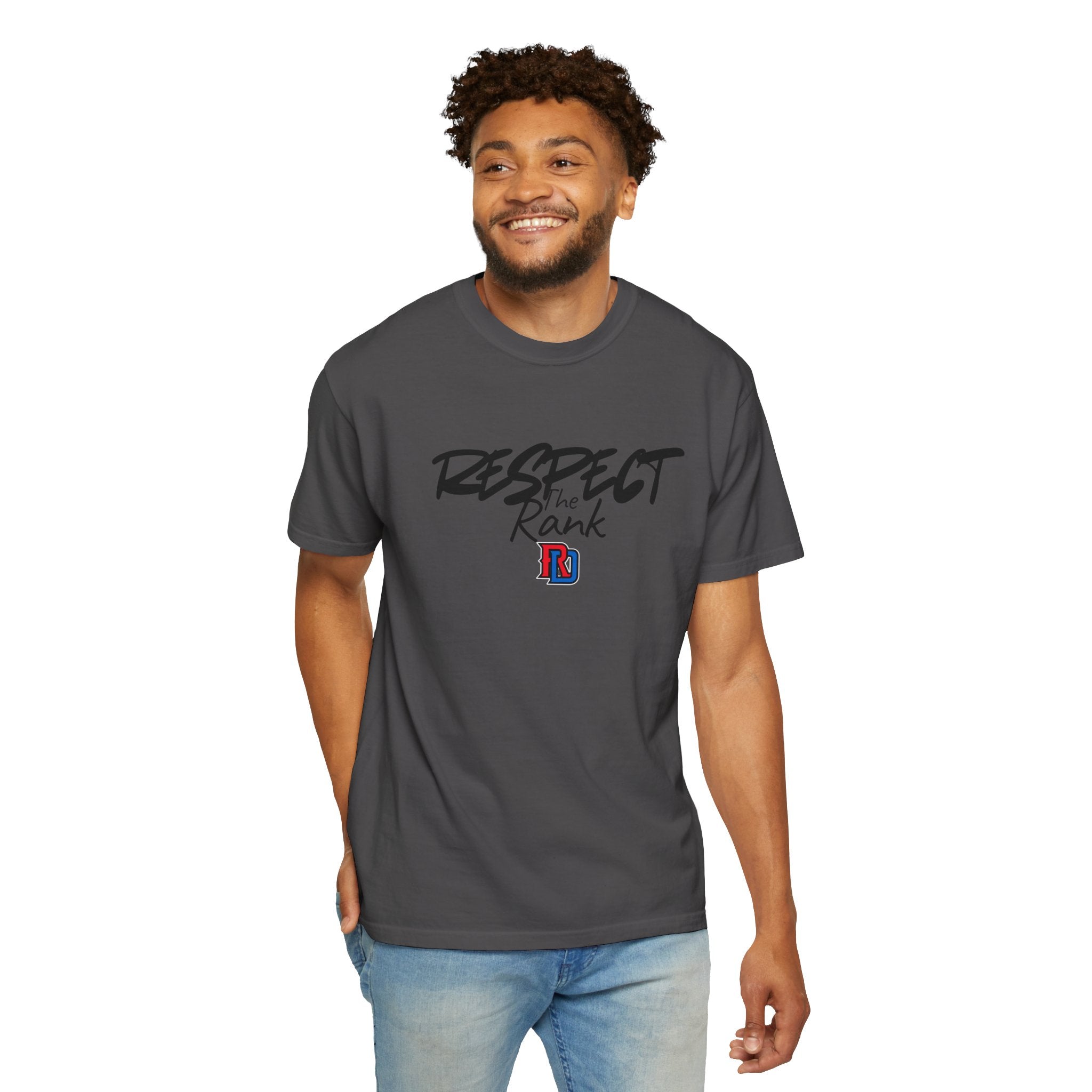 Respect the Rank Dominican Republic Baseball  Unisex Garment-Dyed T-shirt