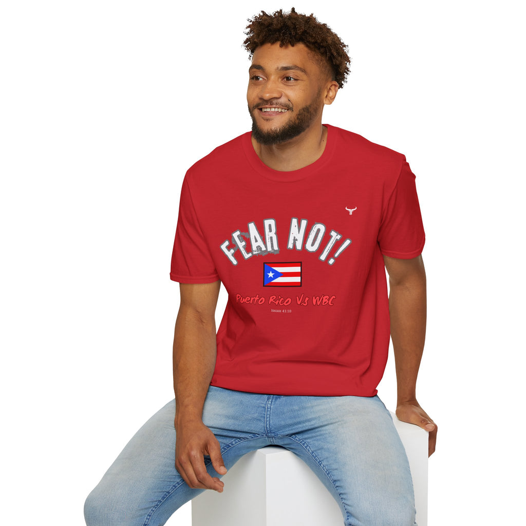 Fear Not Isaiah 4:10 Puerto Baseball Team T-Shirt