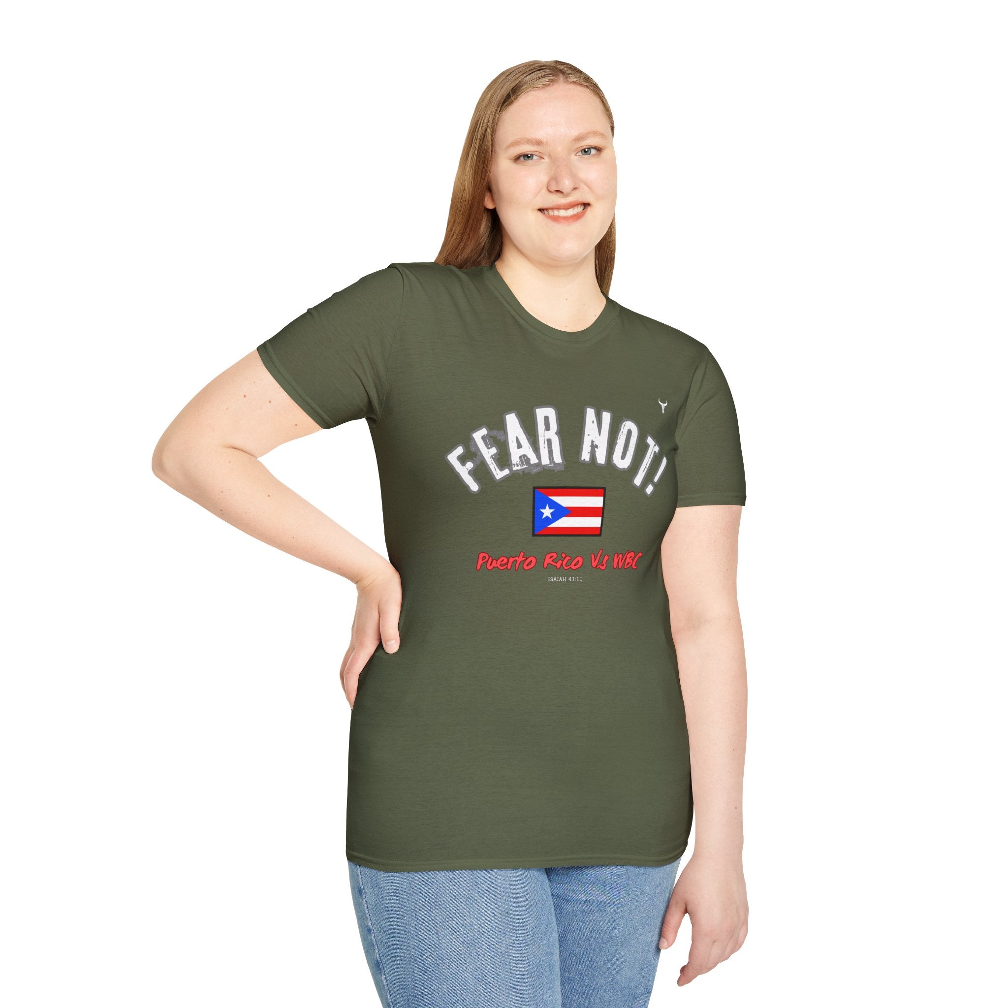 Fear Not Isaiah 4:10 Puerto Baseball Team T-Shirt