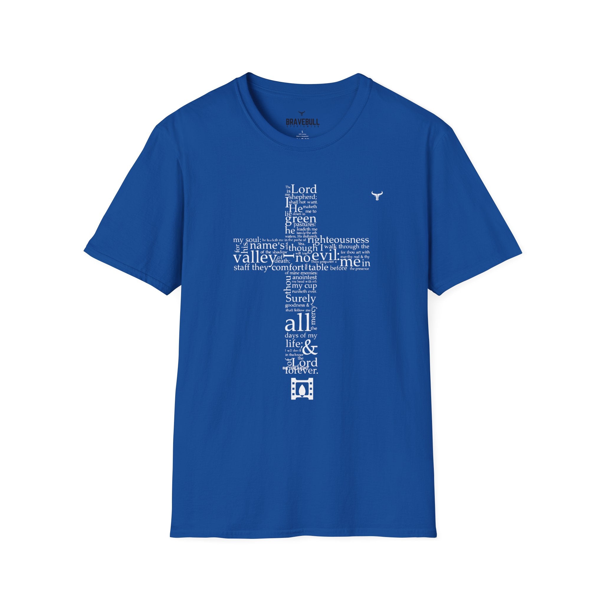 Psalm 23 Cross T-Shirt — "The Lord Is My Shepherd" Christian Tee