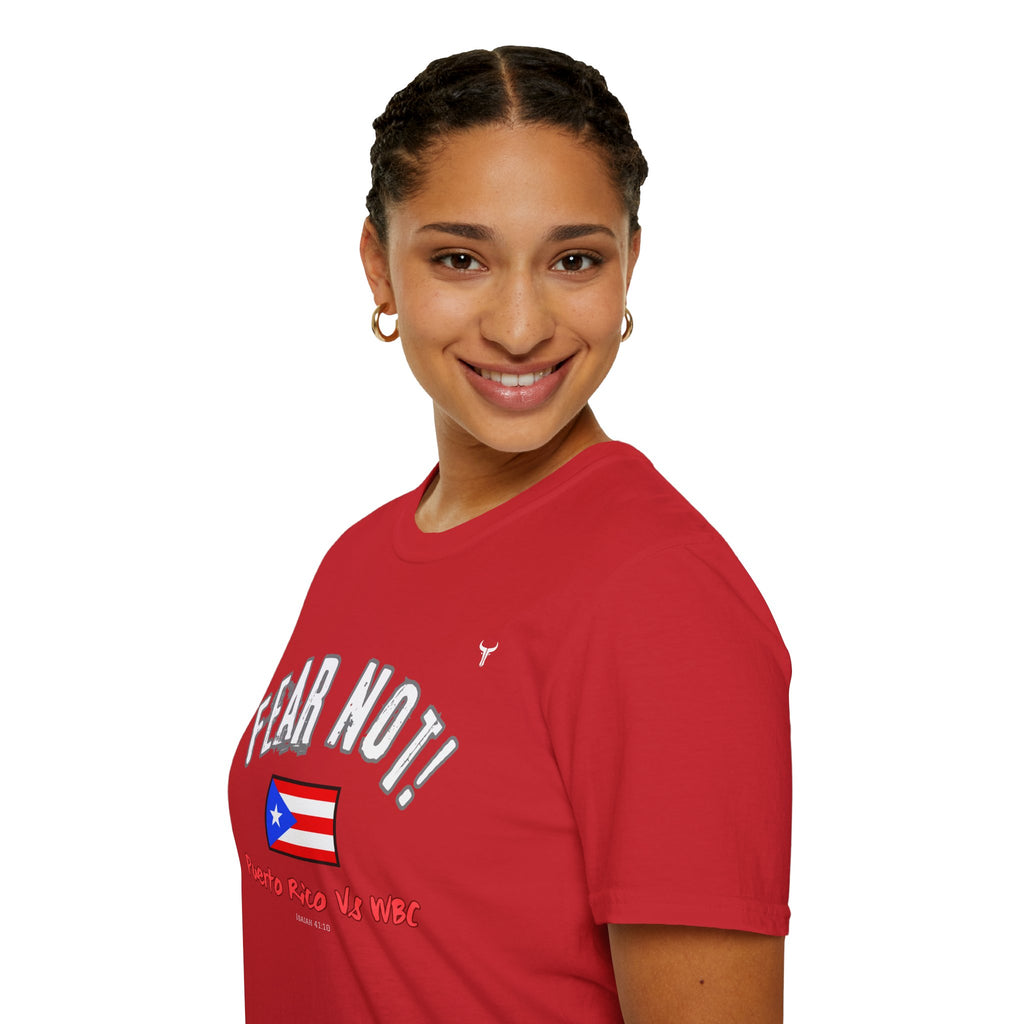 Fear Not Isaiah 4:10 Puerto Baseball Team T-Shirt