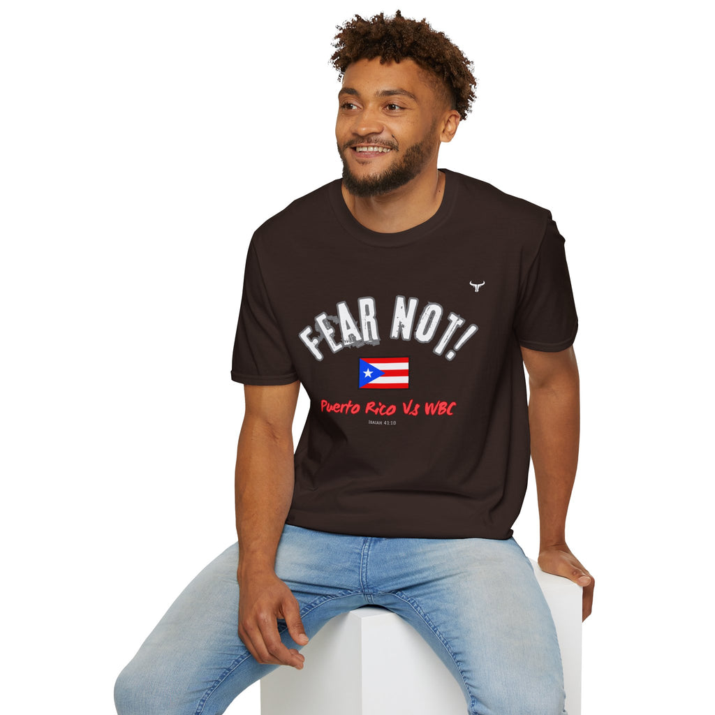 Fear Not Isaiah 4:10 Puerto Baseball Team T-Shirt