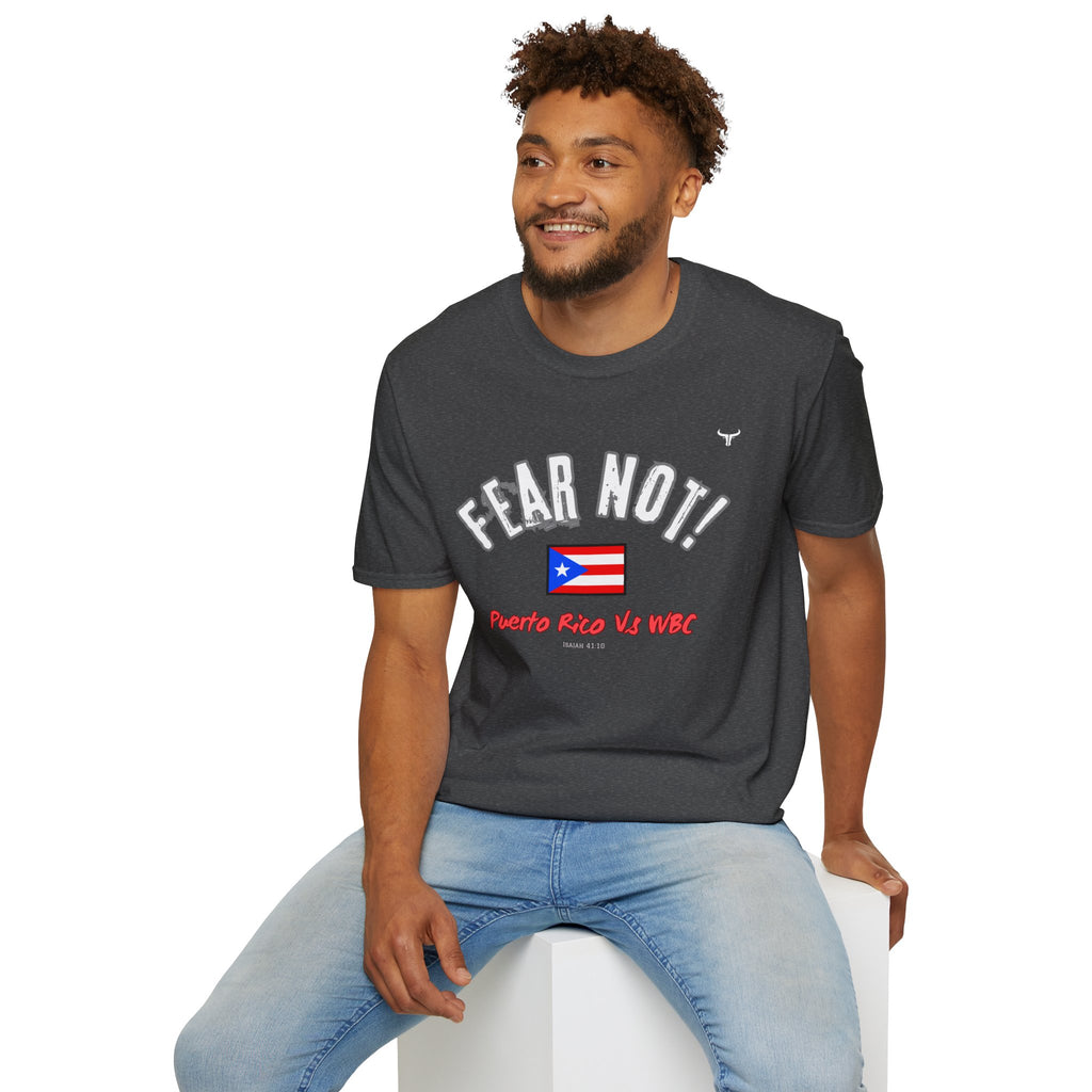 Fear Not Isaiah 4:10 Puerto Baseball Team T-Shirt