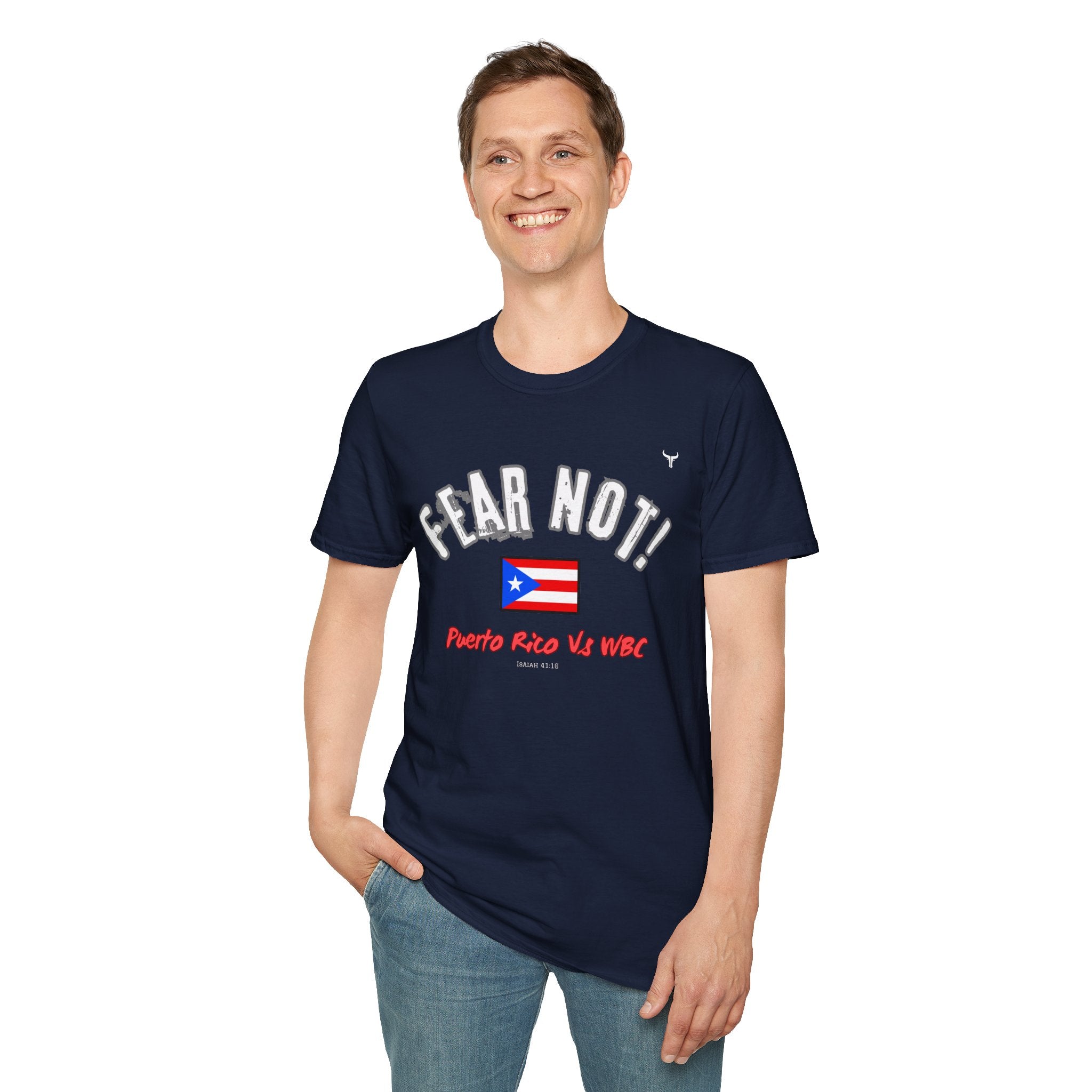 Fear Not Isaiah 4:10 Puerto Baseball Team T-Shirt