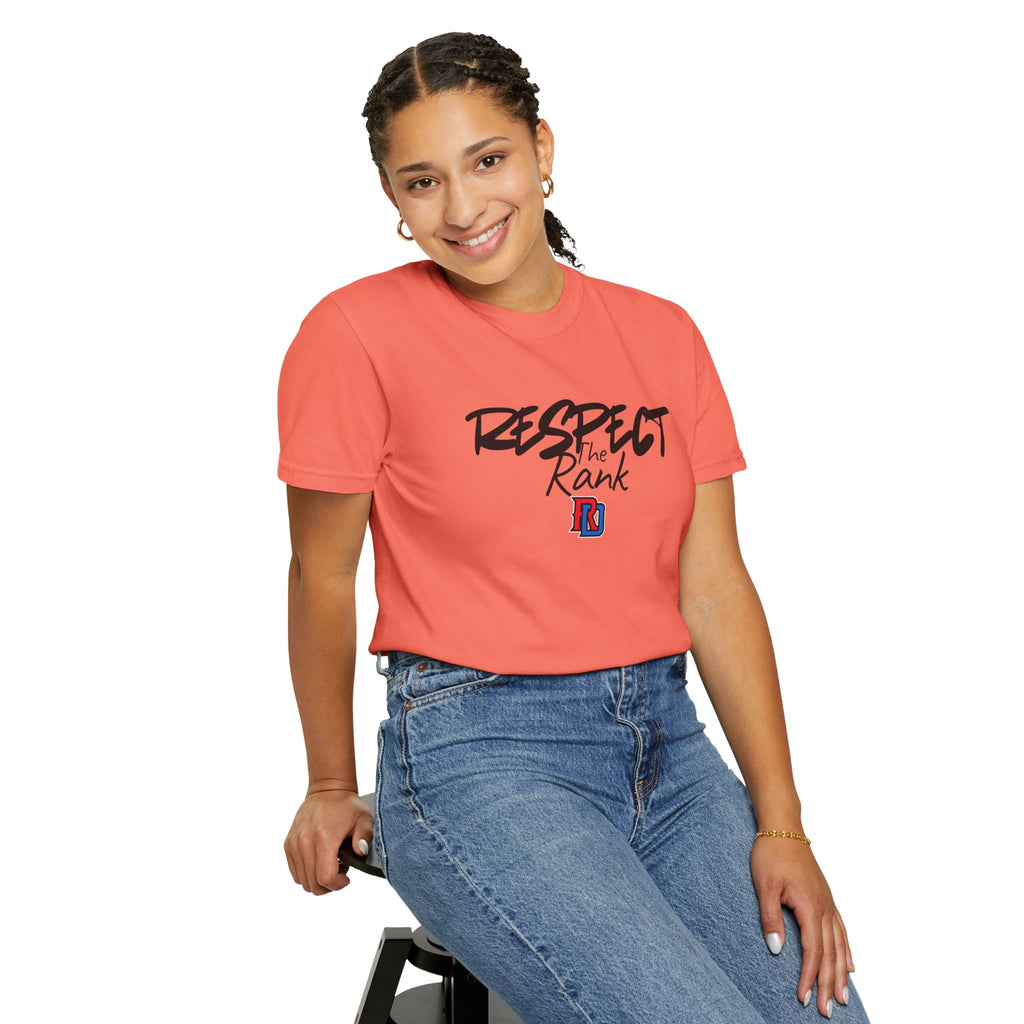 Respect the Rank Dominican Republic Baseball  Unisex Garment-Dyed T-shirt