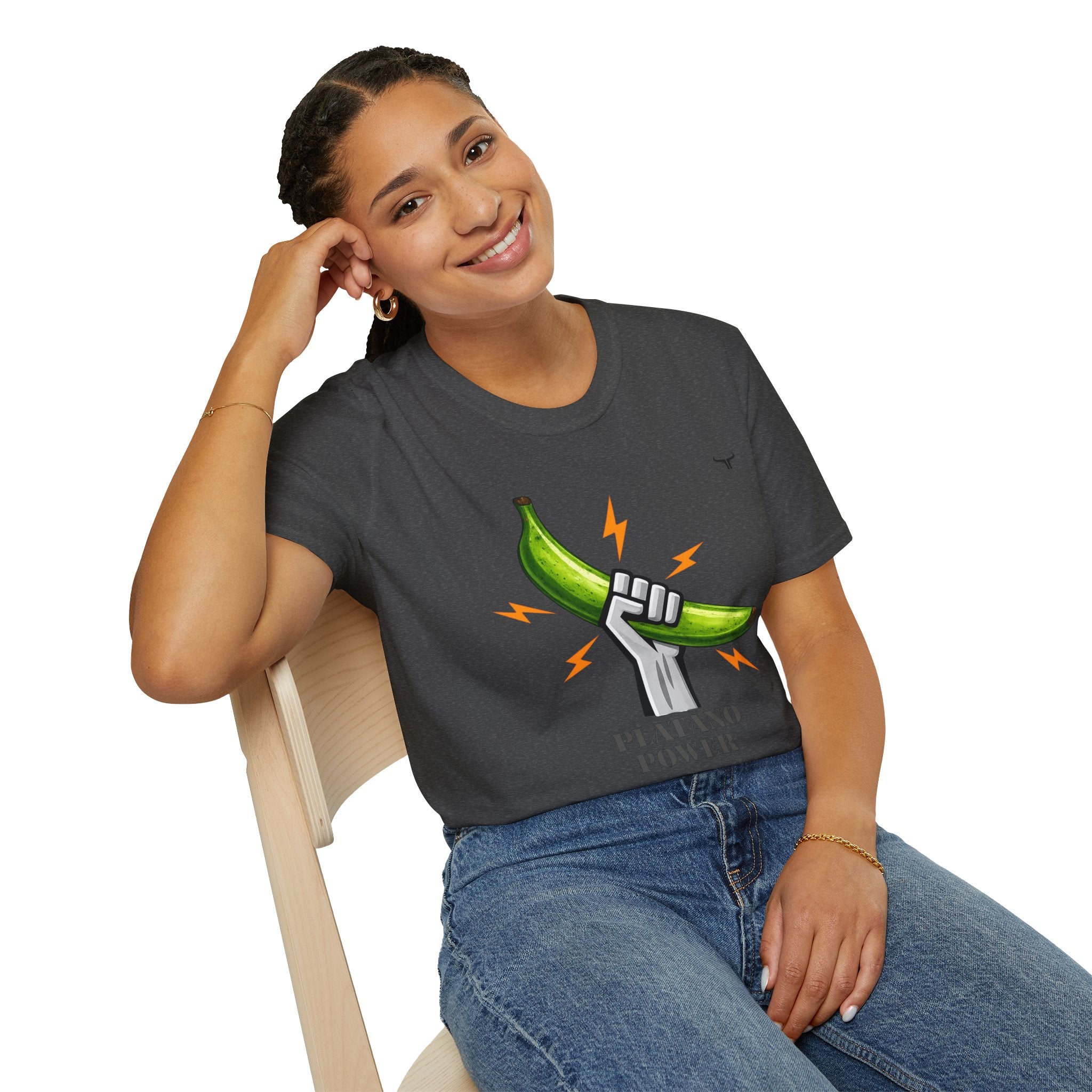 Platano Power T-Shirt – Celebrate Dominican Pride! Unisex Softstyle T-Shirt