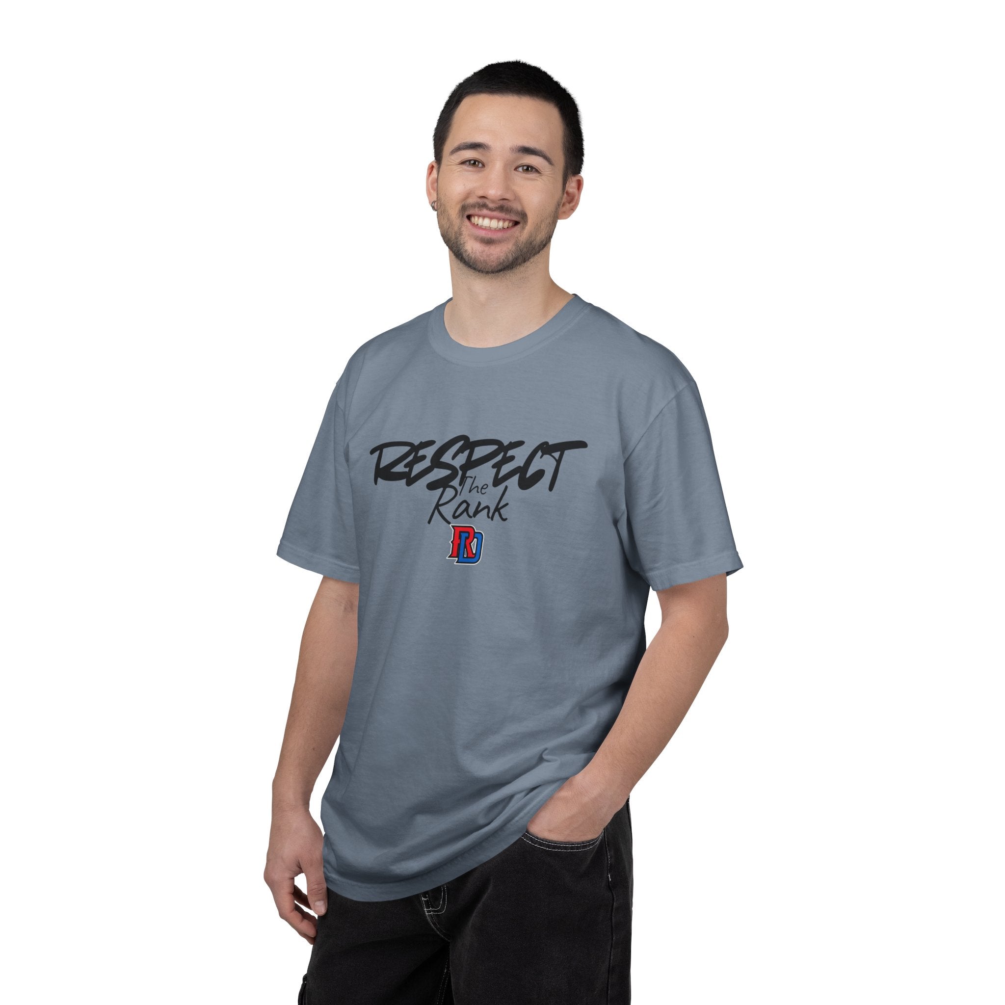 Respect the Rank Dominican Republic Baseball  Unisex Garment-Dyed T-shirt