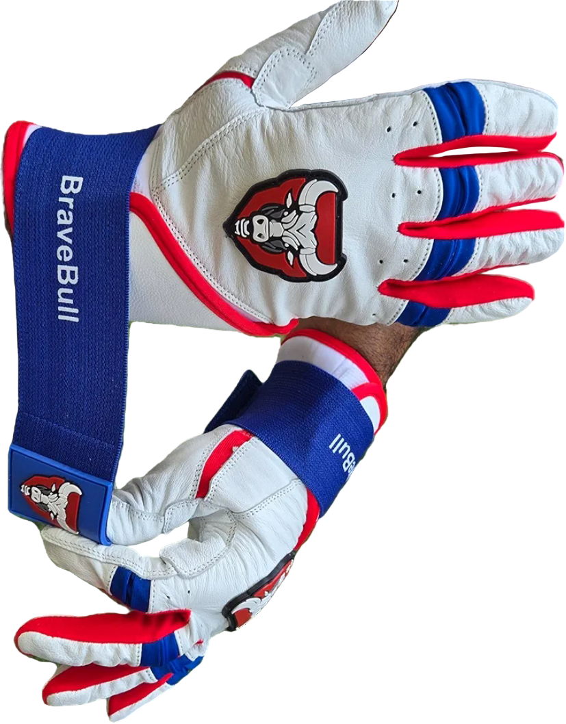 BraveBull Long Cuff Batting Gloves